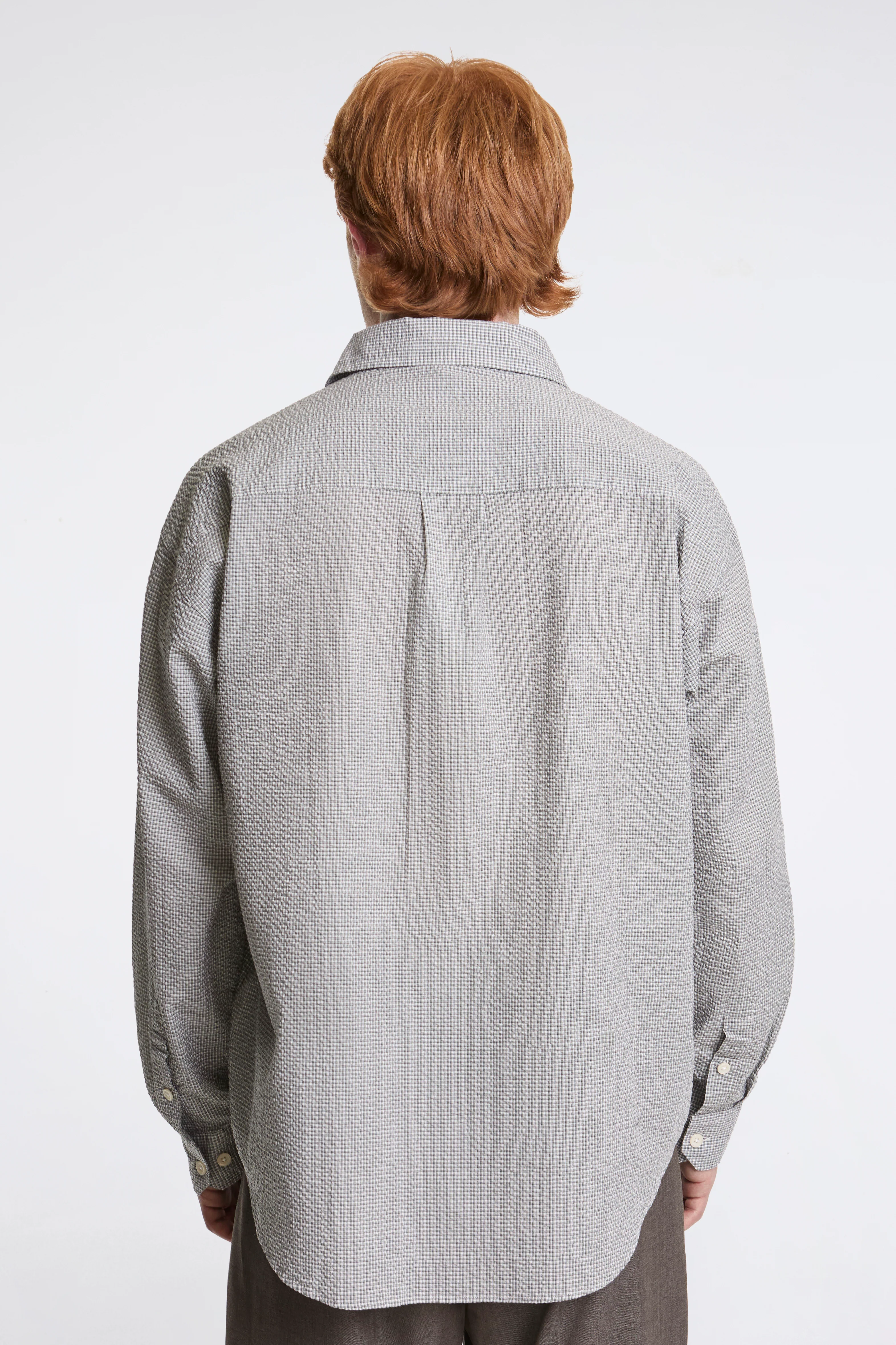 Executive Shirt Textured Bottle Grey Check - Image 2