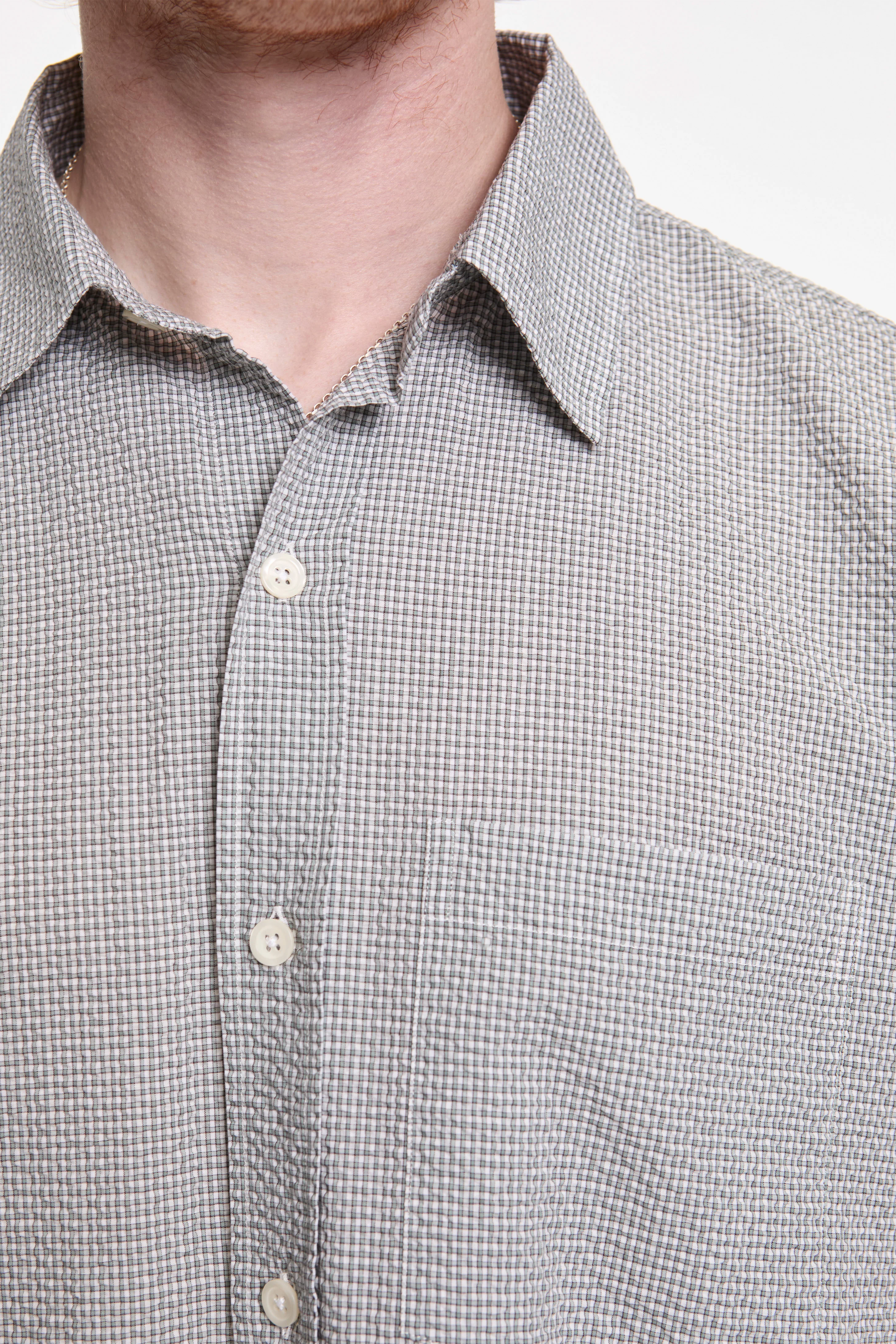 Executive Shirt Textured Bottle Grey Check - Image 3