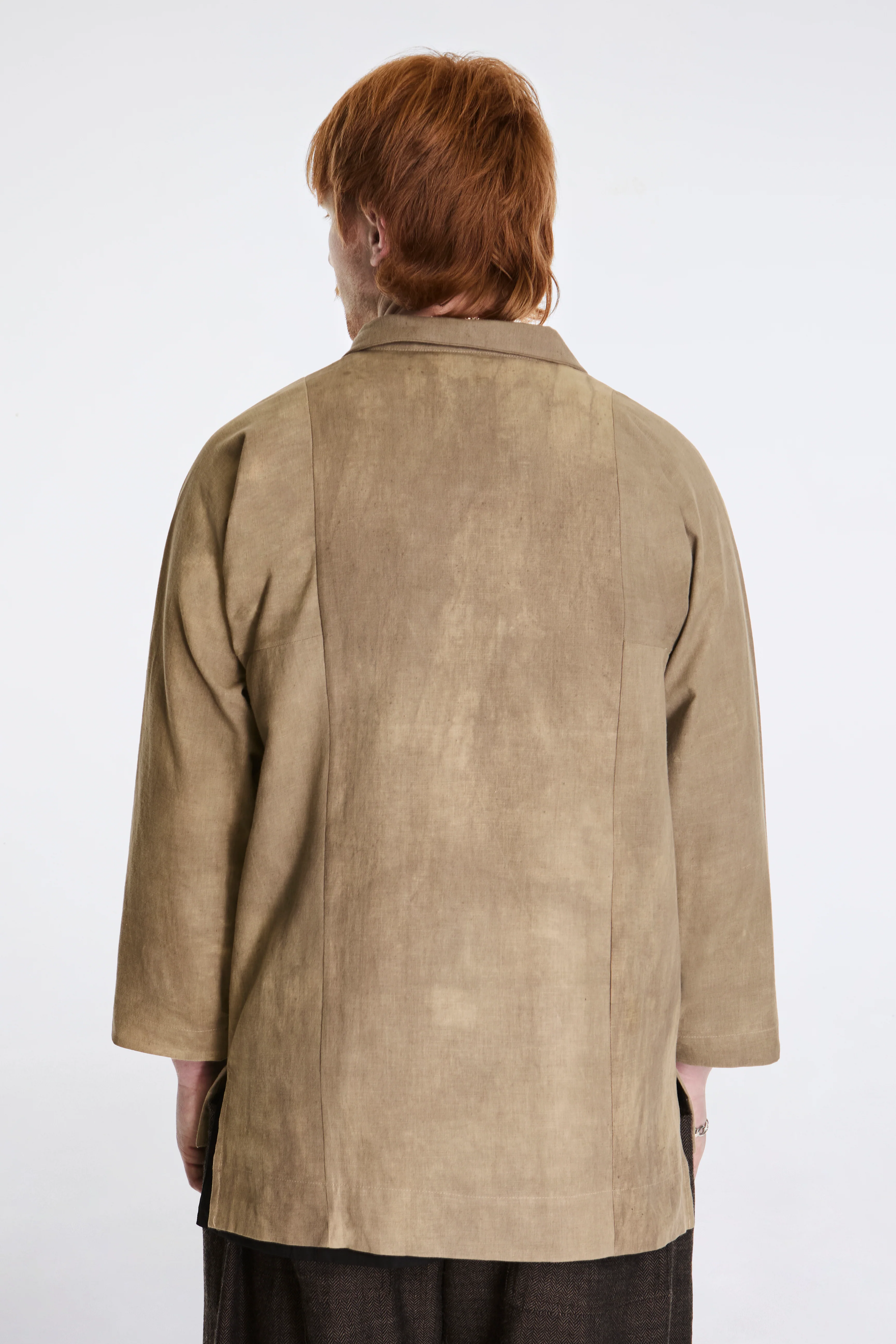 Farmer Shirt Linen Cotton Blend Light Green - Image 2