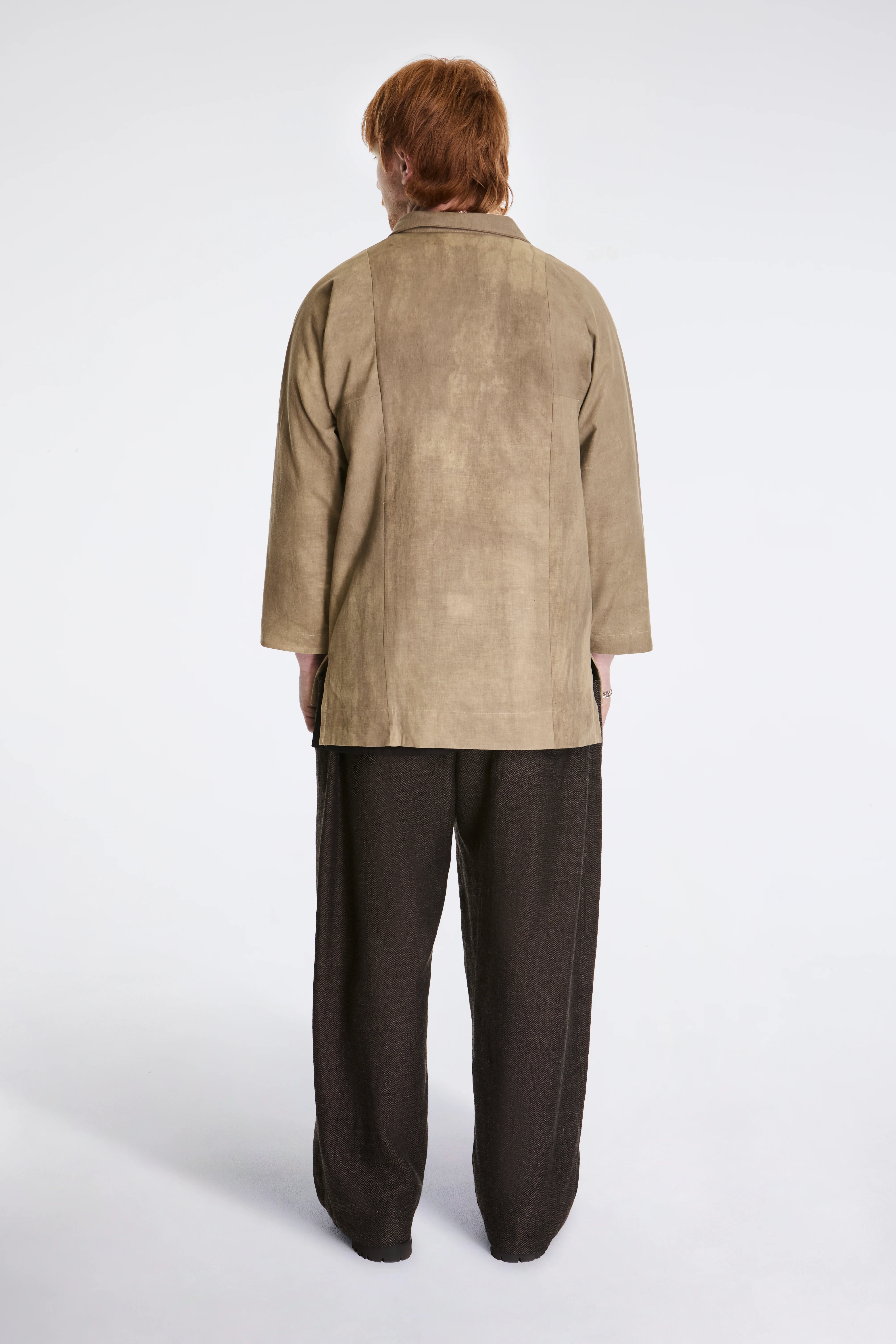 Farmer Shirt Linen Cotton Blend Light Green - Image 6