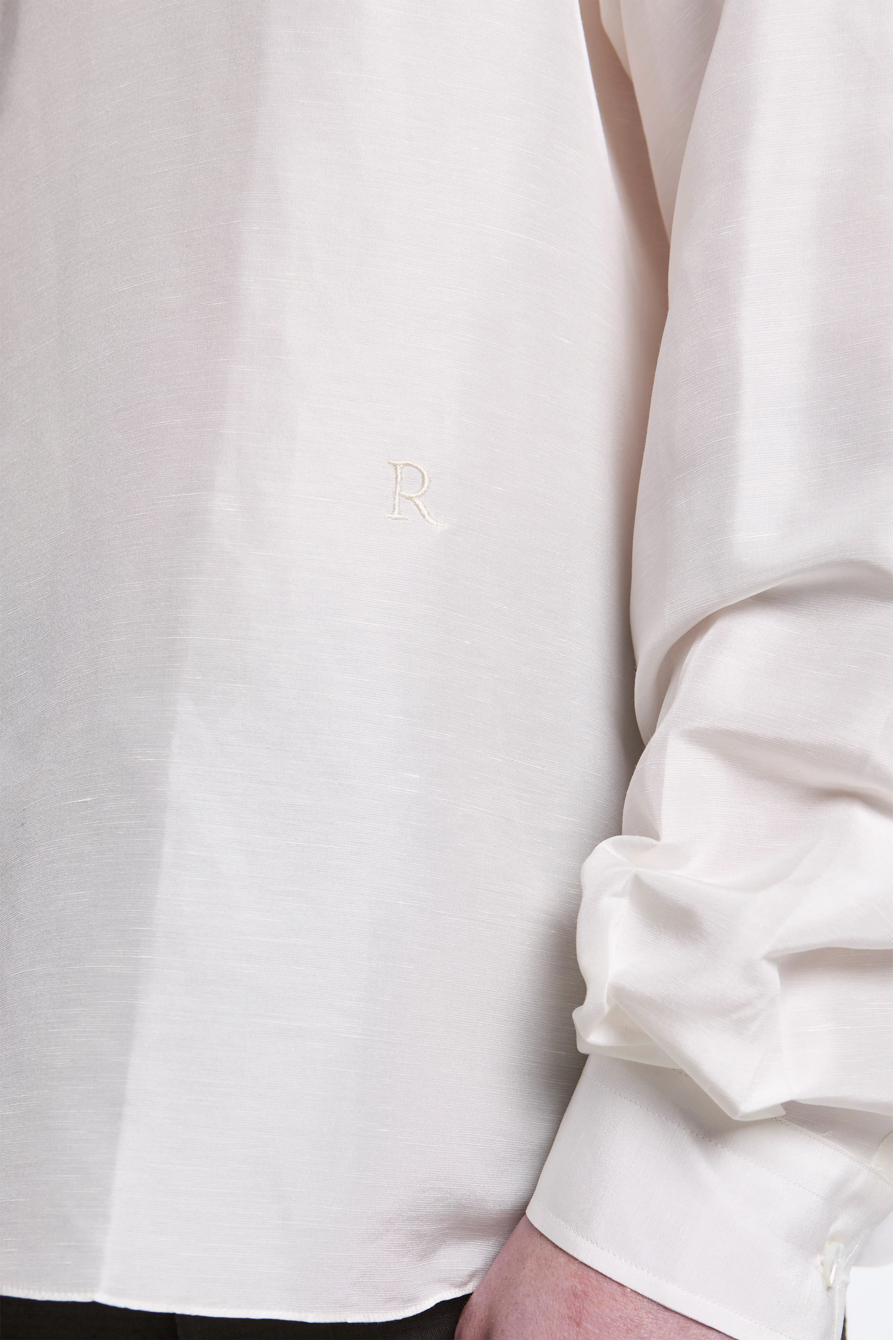 Field Silk Linen Shirt Ivory - Image 4