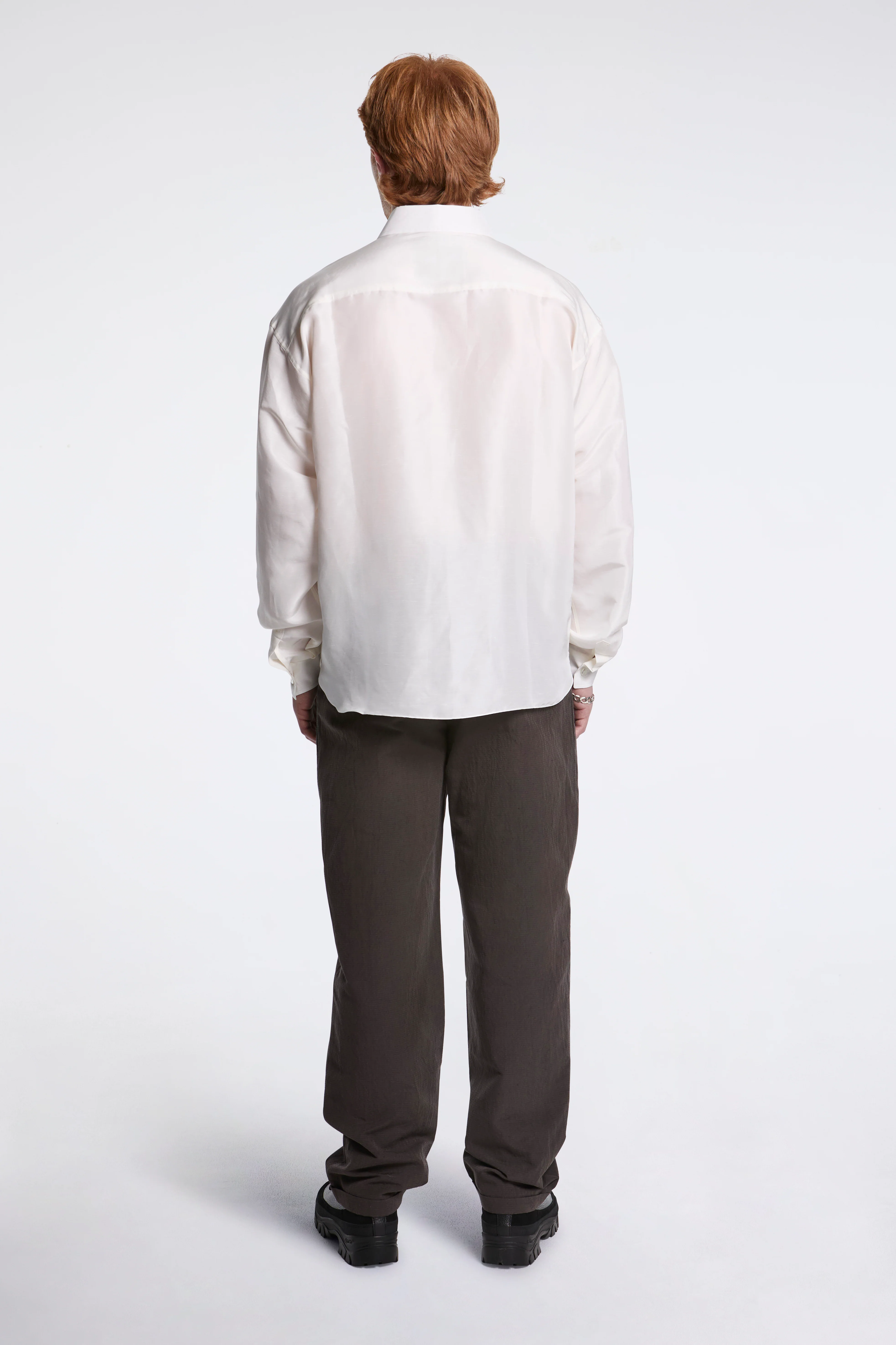 Field Silk Linen Shirt Ivory - Image 5