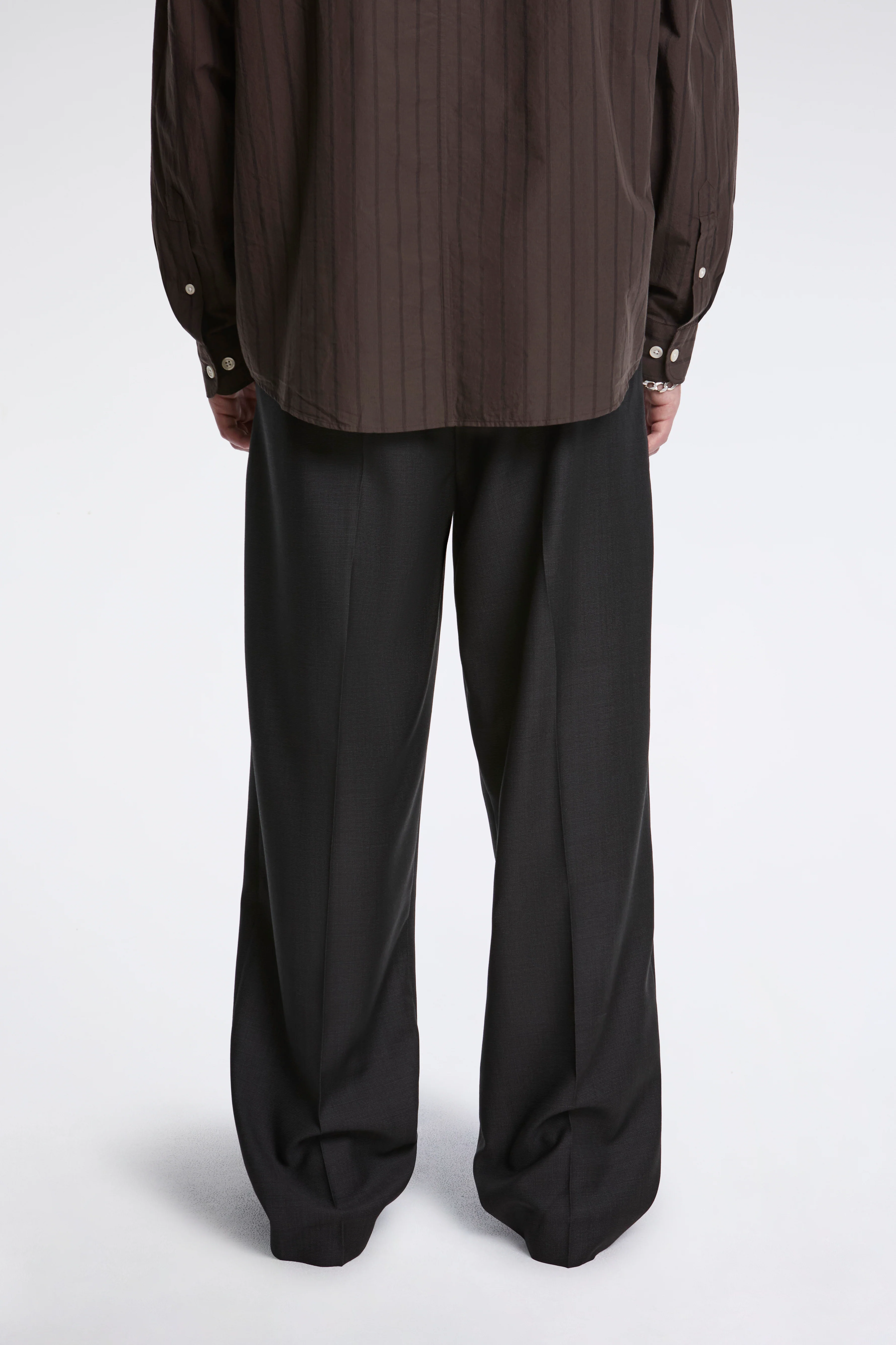 Formal Trousers Dark Grey Tropical Wool - Image 2