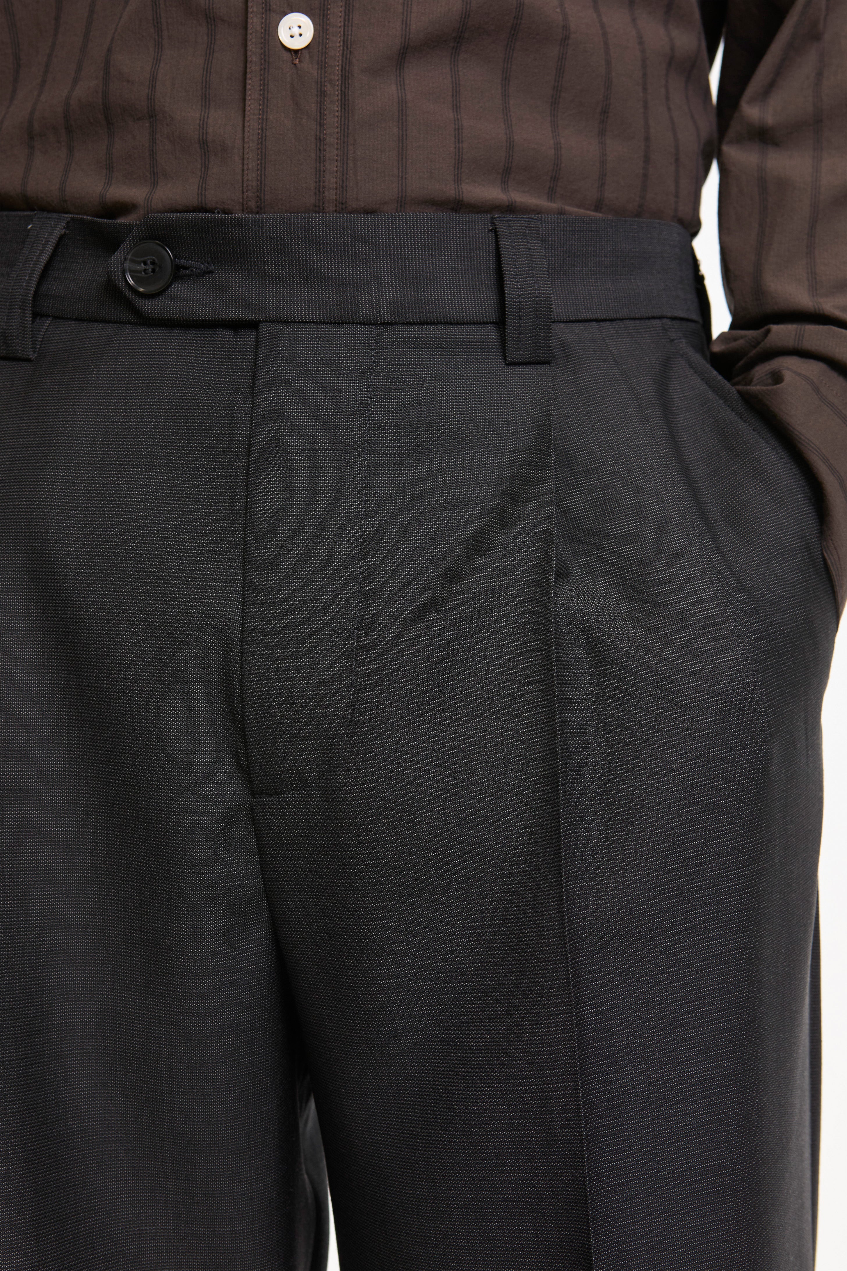 Formal Trousers Dark Grey Tropical Wool - Image 3