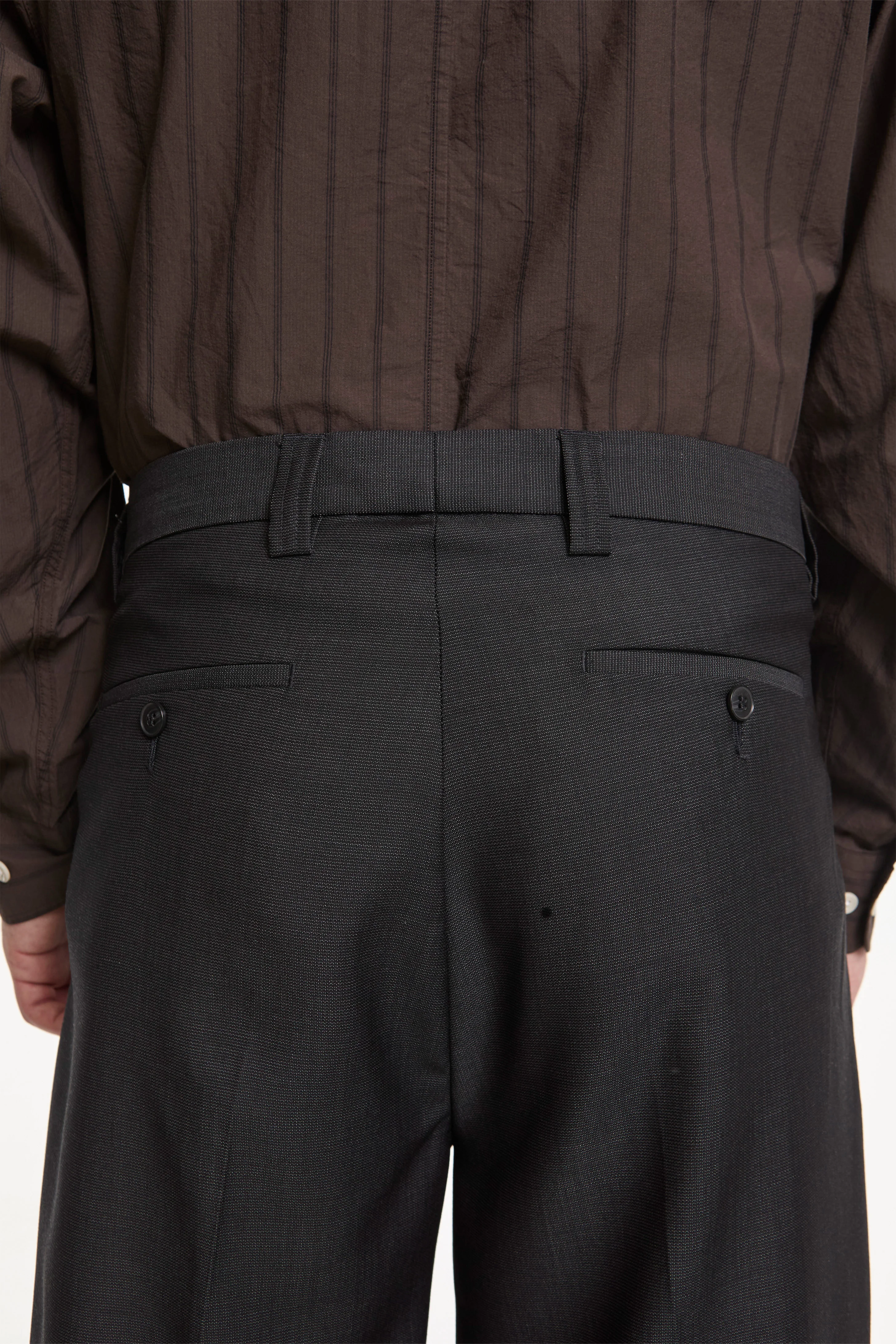 Formal Trousers Dark Grey Tropical Wool - Image 4
