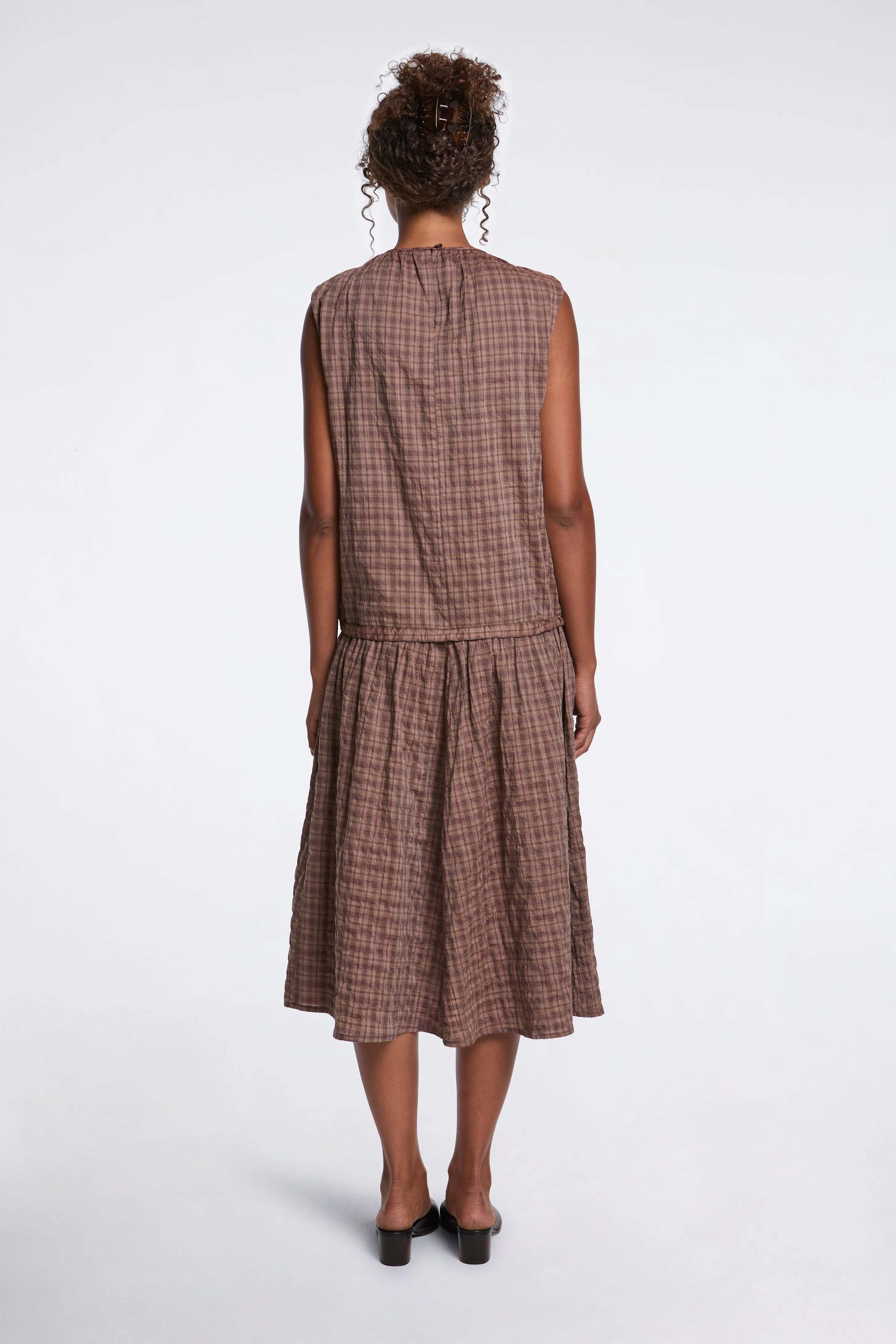 Full Body Gathered Dress Umber - Image 2