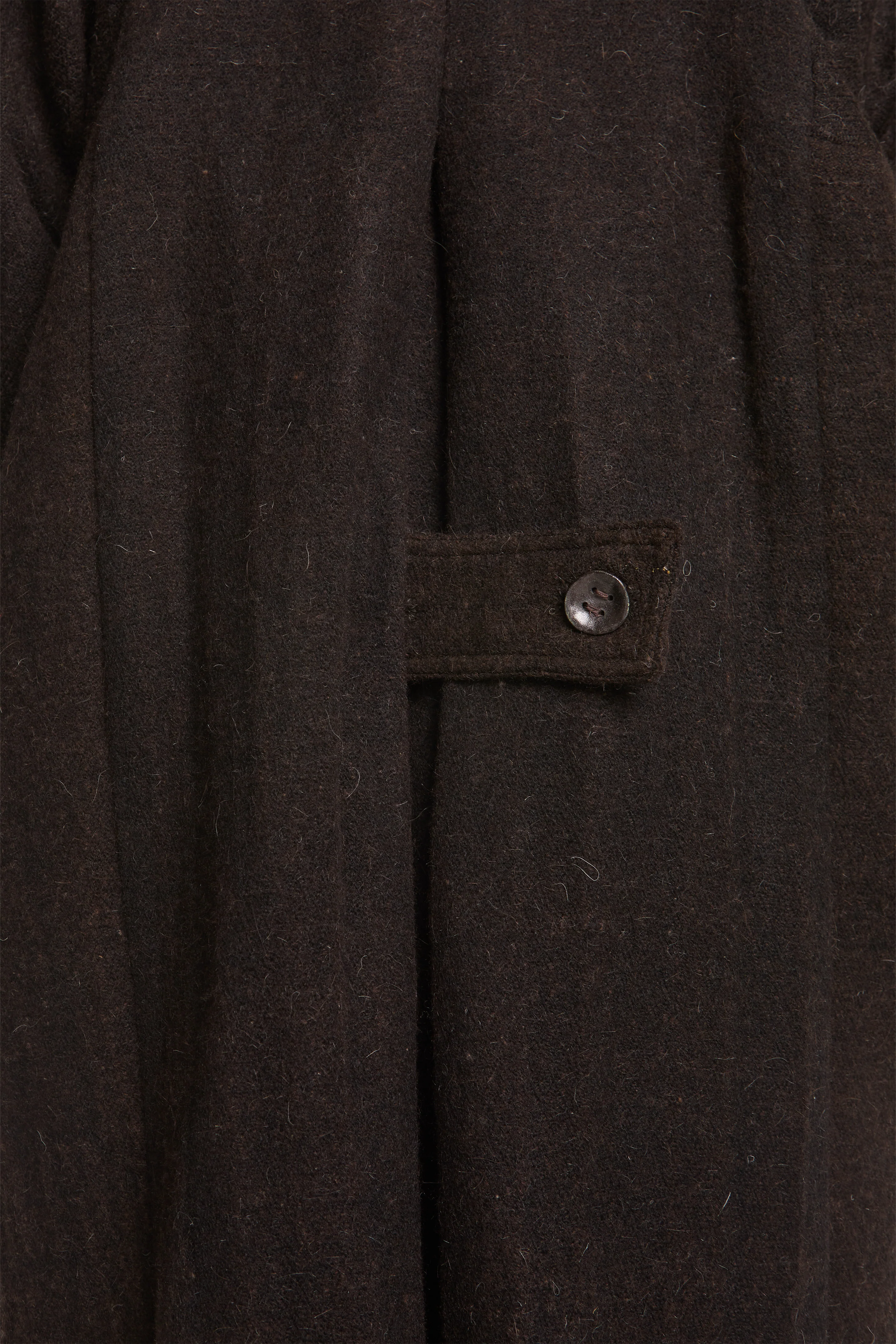 Farmer Coat Yak Wool Blend Black Brown - Image 8