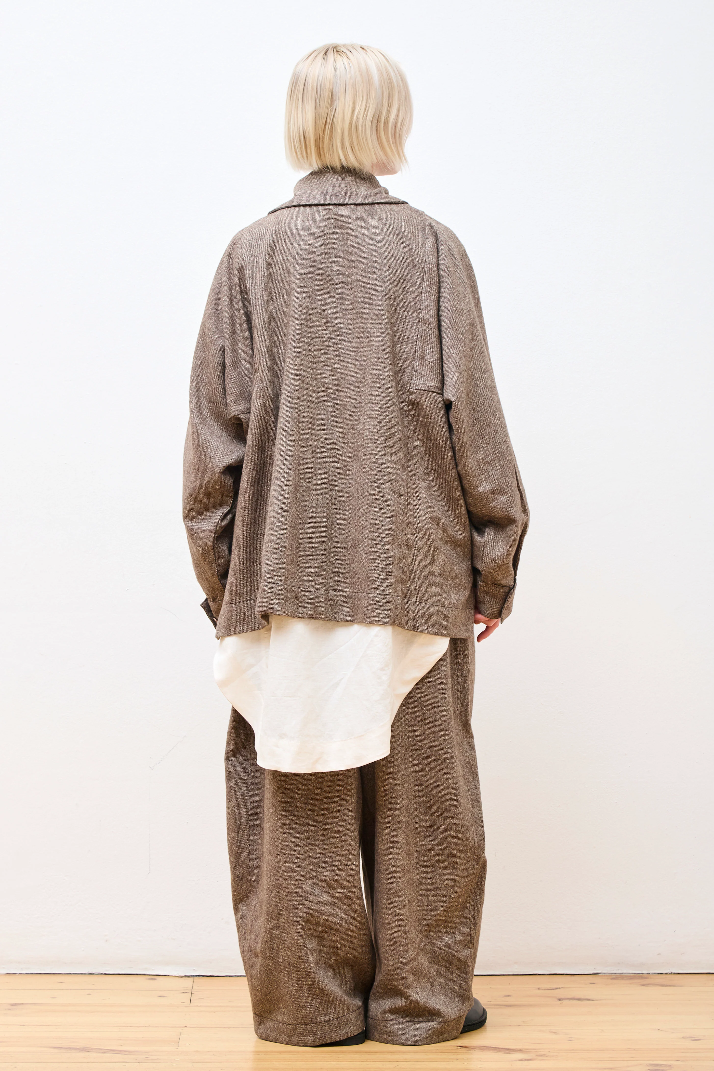 Farmer Jacket Antique Herringbone Wool - Image 6