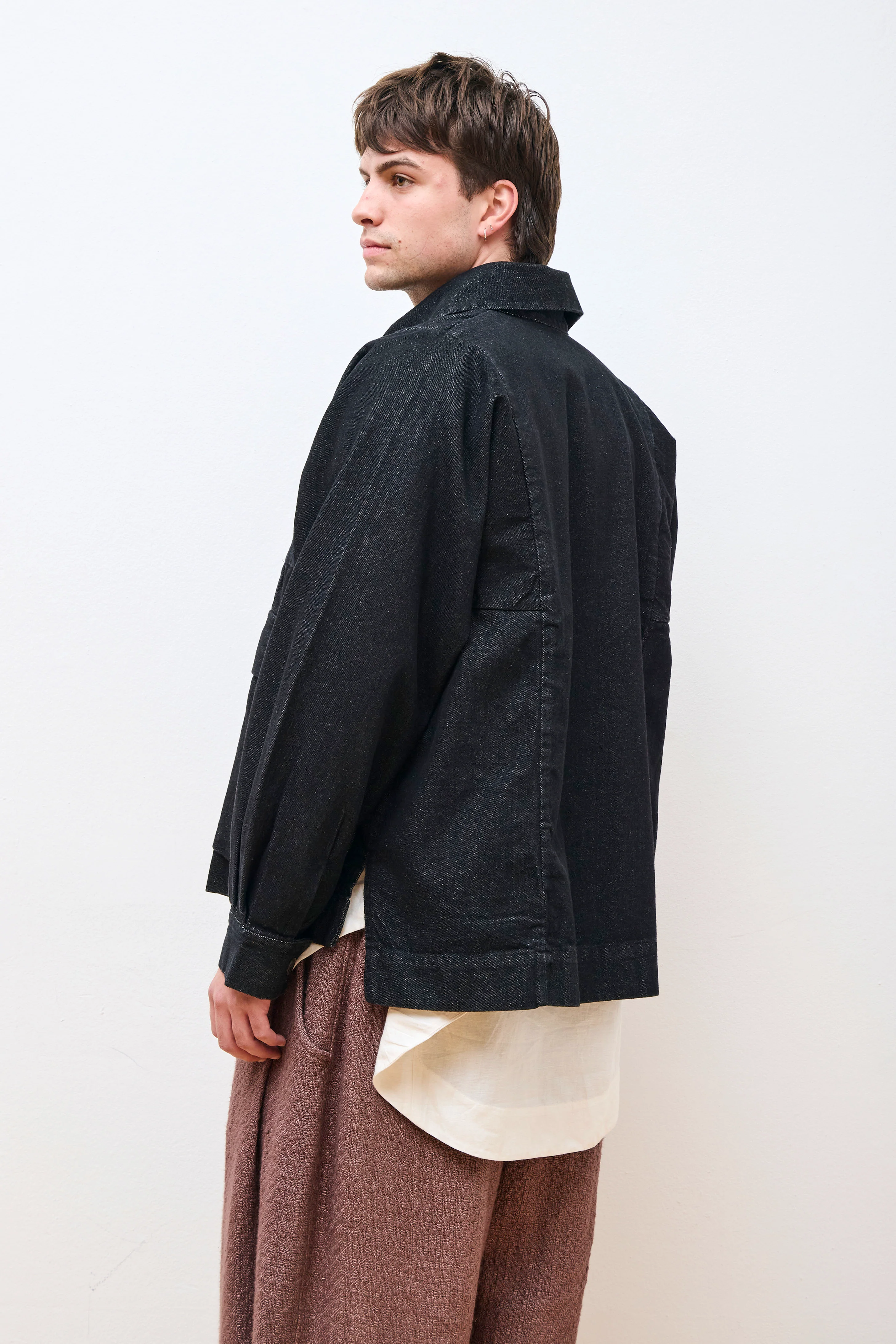 Farmer Jacket Stone Washed Black Denim - Image 3