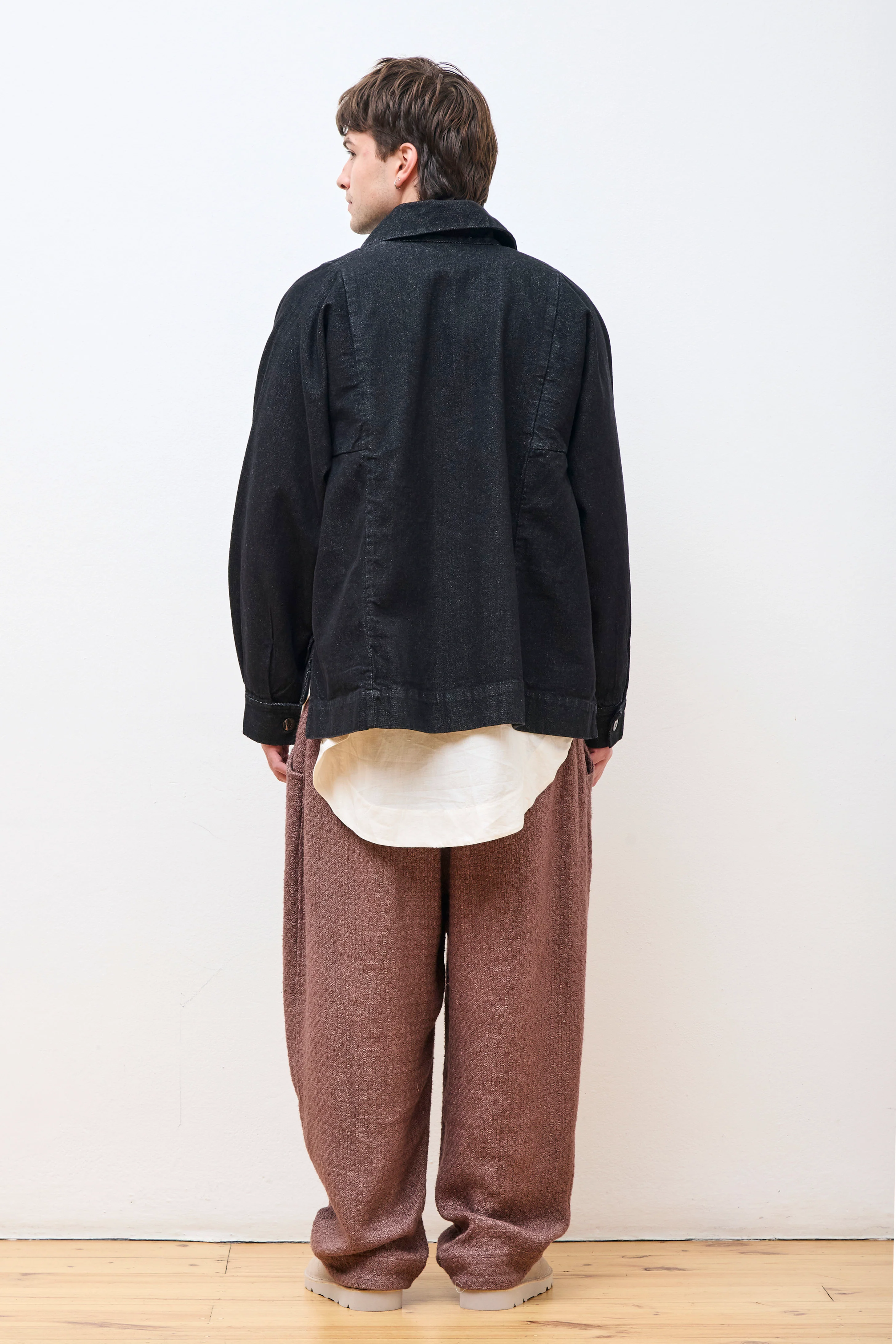 Farmer Jacket Stone Washed Black Denim - Image 4
