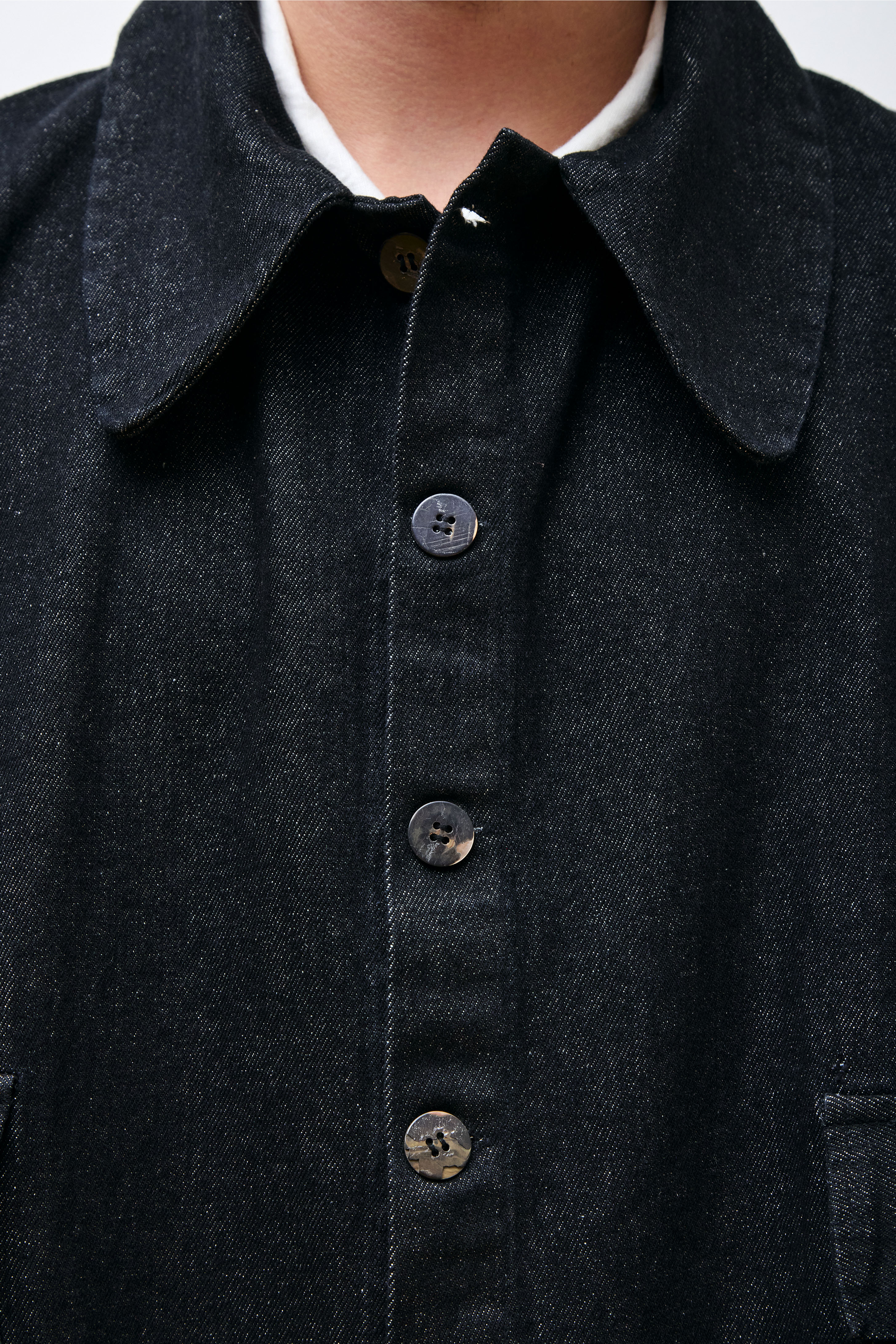 Farmer Jacket Stone Washed Black Denim - Image 5