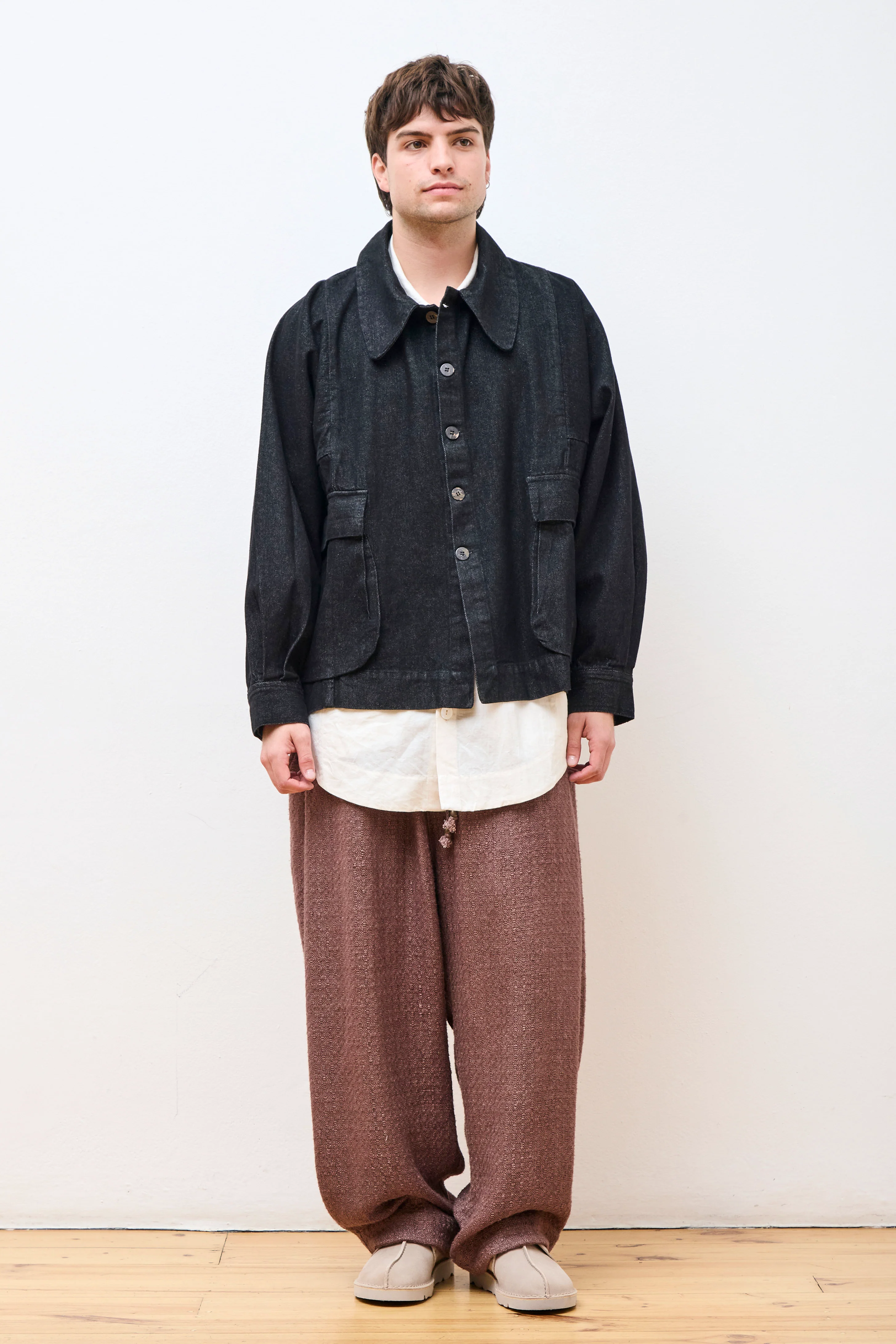 Farmer Jacket Stone Washed Black Denim - Image 6