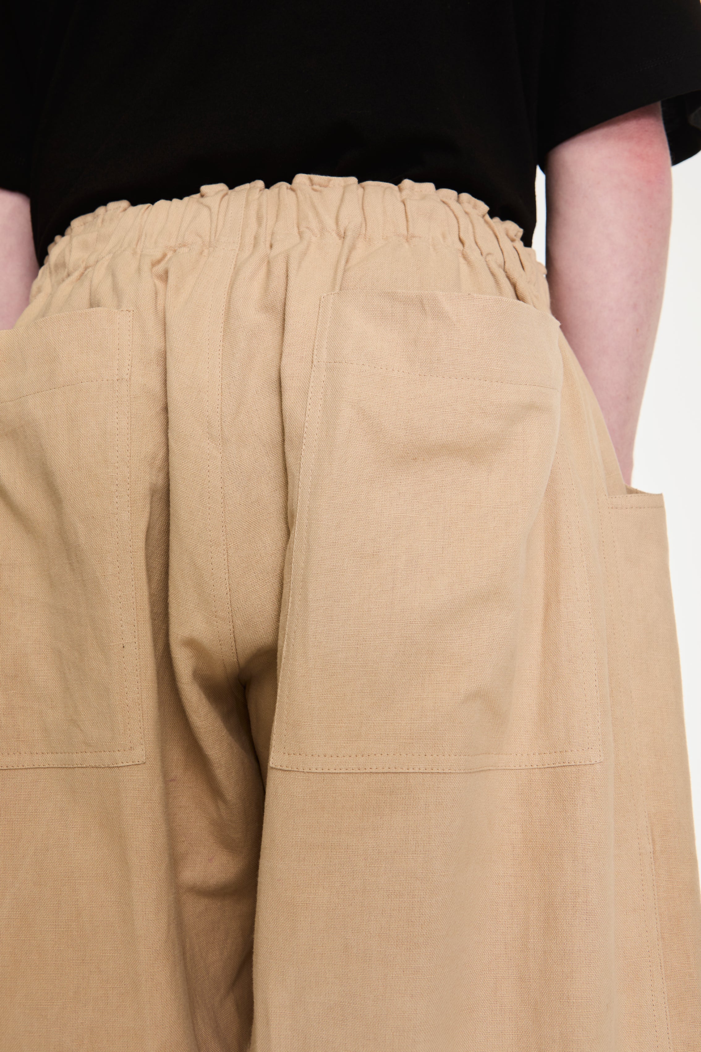 Farmer Pant Handwoven Linen Off White - Image 5