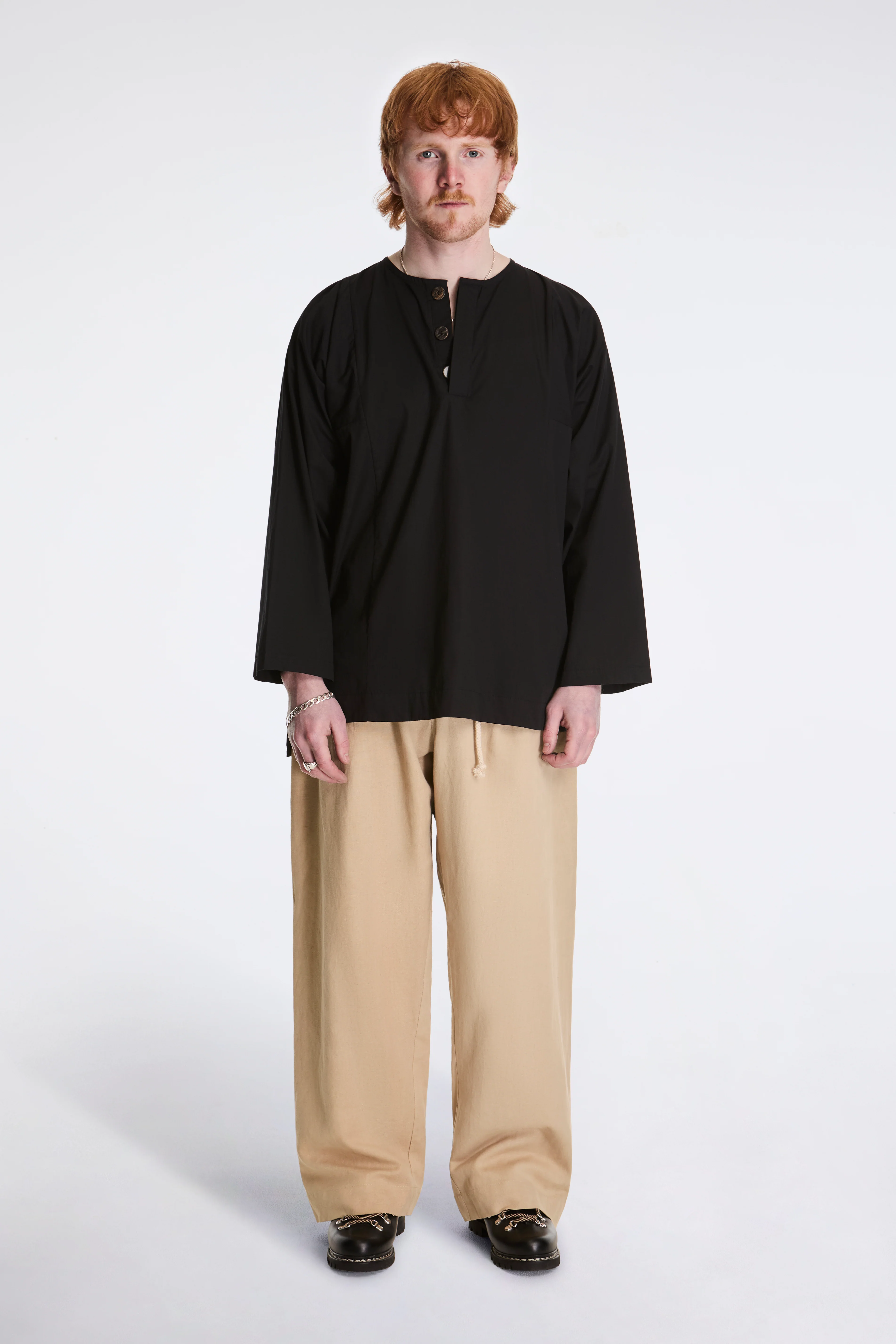 Fisherman Shirt Naturally Dyed Black - Image 2