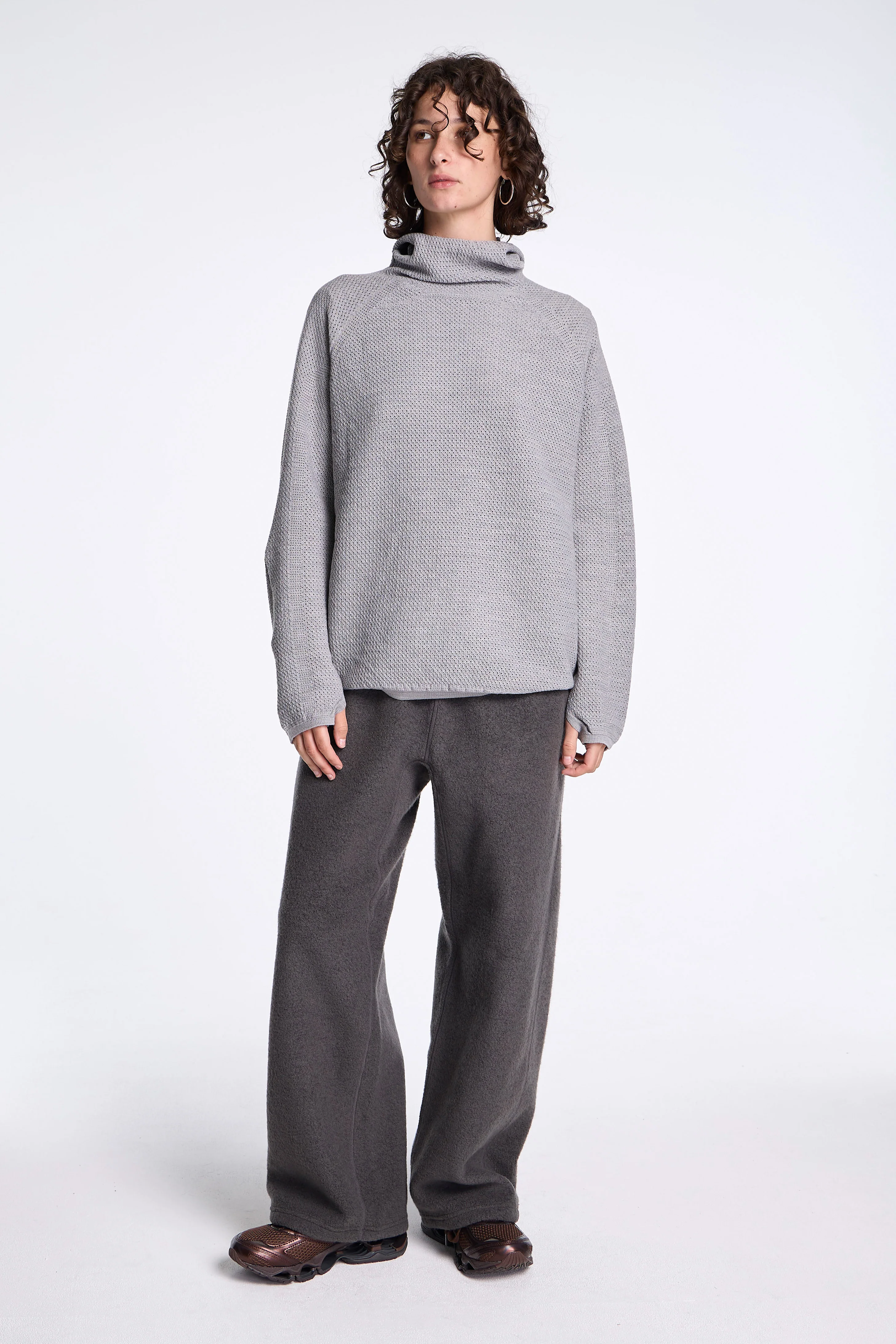 Wool Fleece Joggers Dark Lava - Image 6
