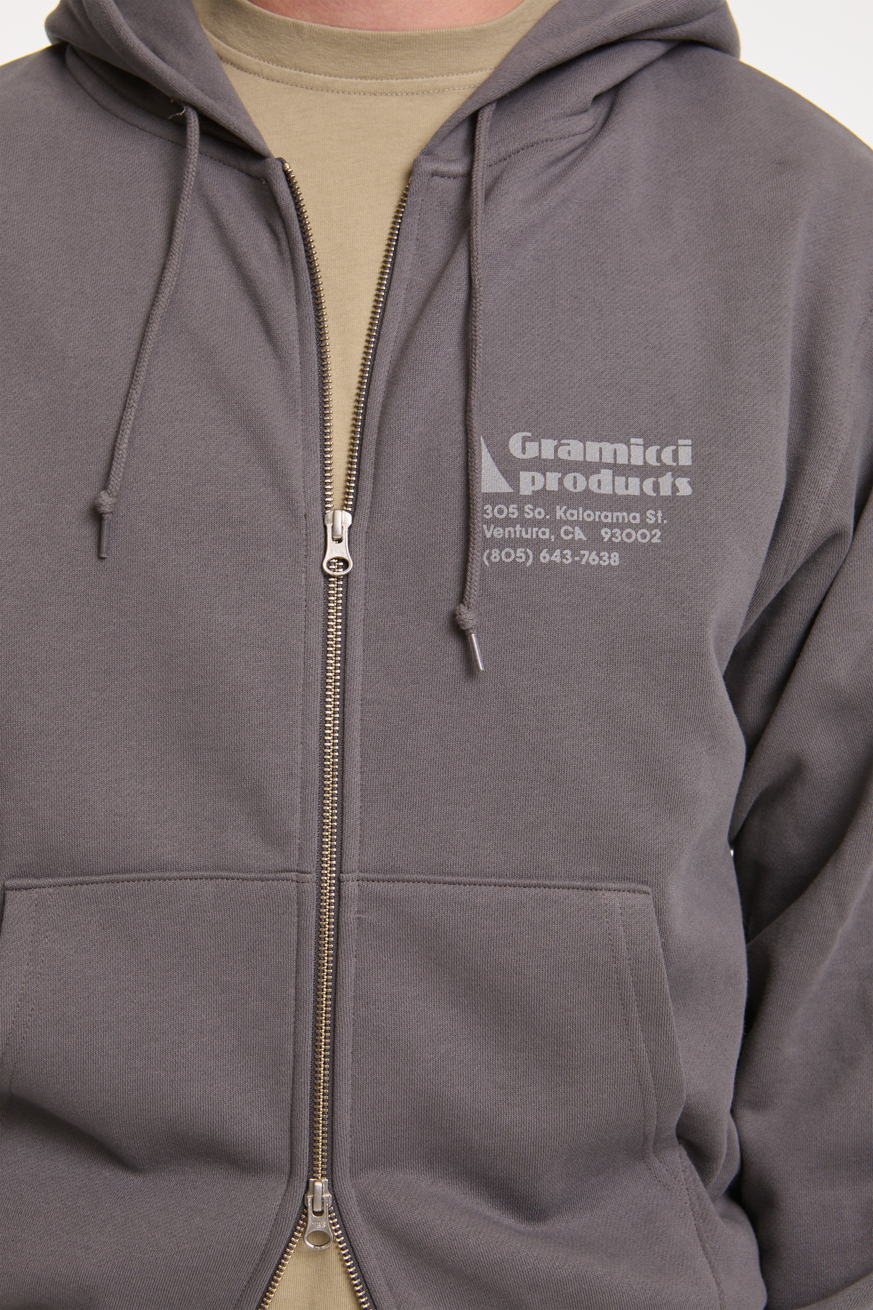 G-Sail Zip Hooded Sweatshirt Charcoal - Image 3