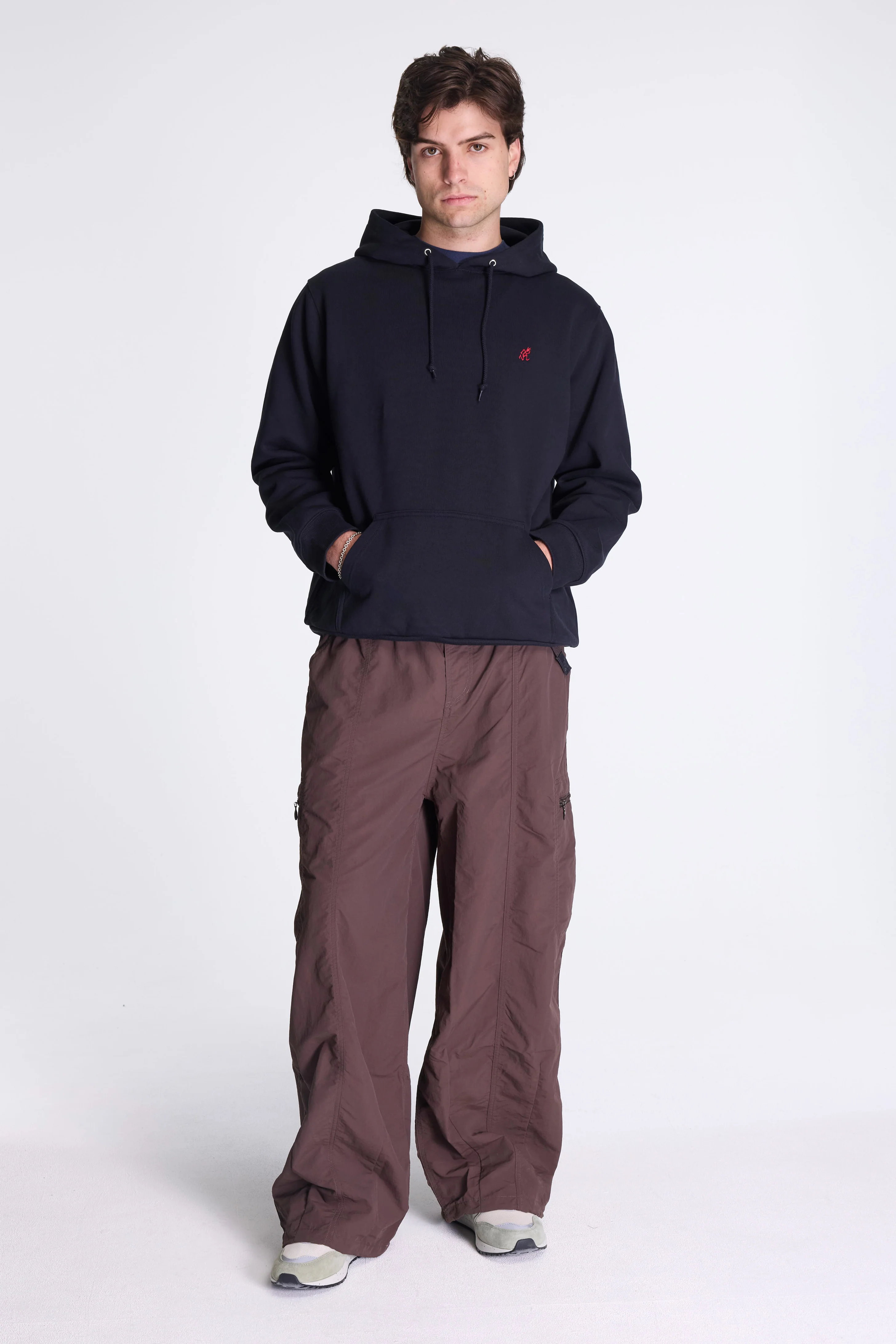 One Point Hooded Sweatshirt Dark Navy - Image 5