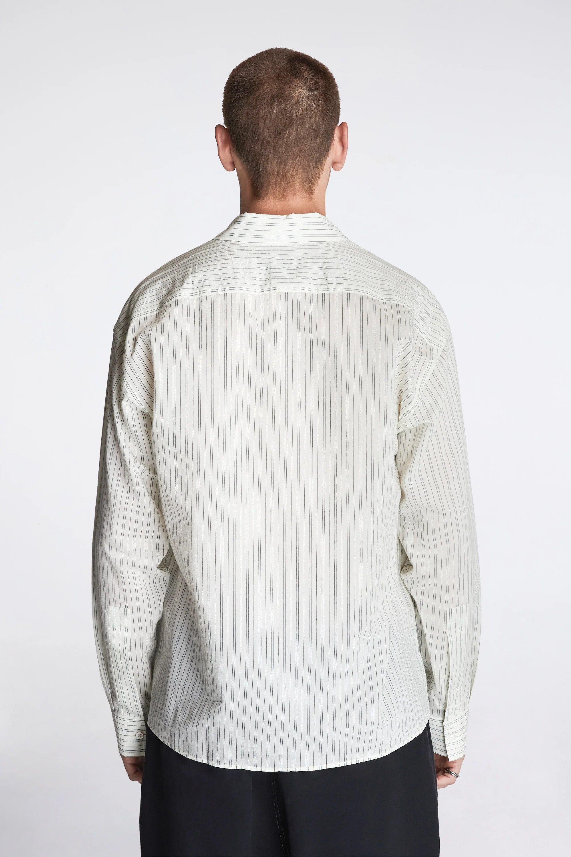 Hal Cotton Silk Stripe Shirt Parchment - Image 4