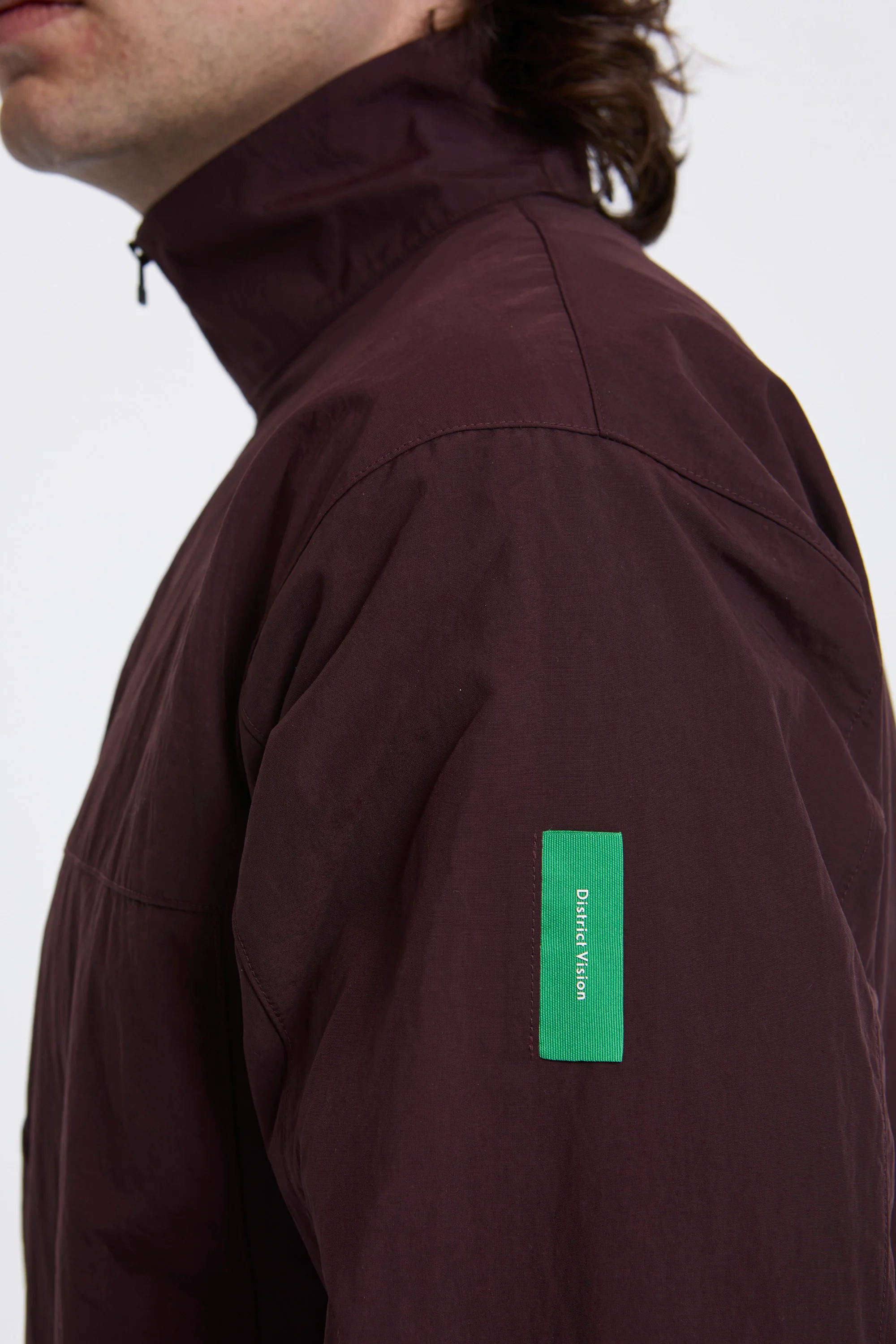 Half-Zip Nylon Windbreaker Blackberry - Image 3