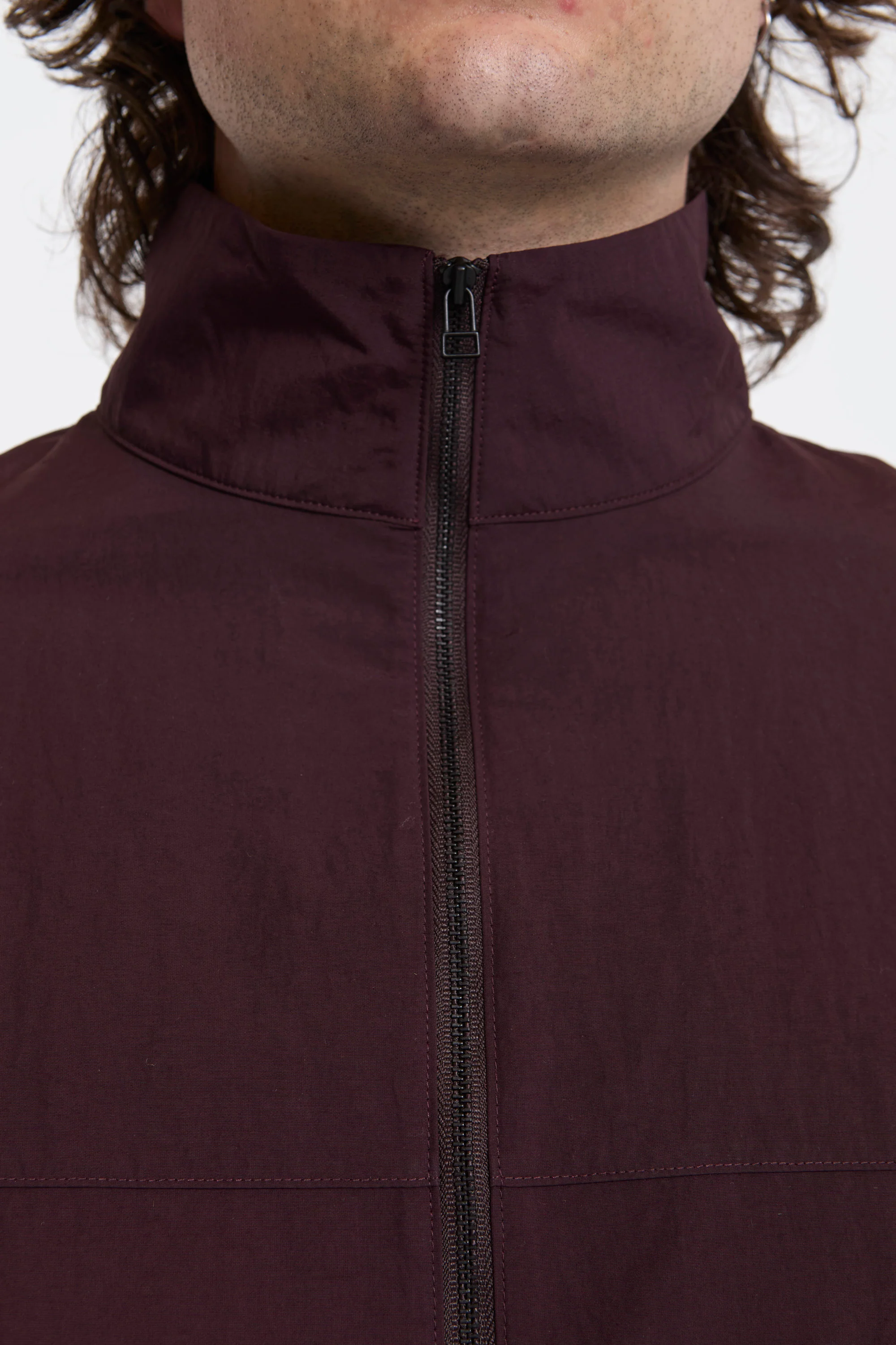 Half-Zip Nylon Windbreaker Blackberry - Image 5