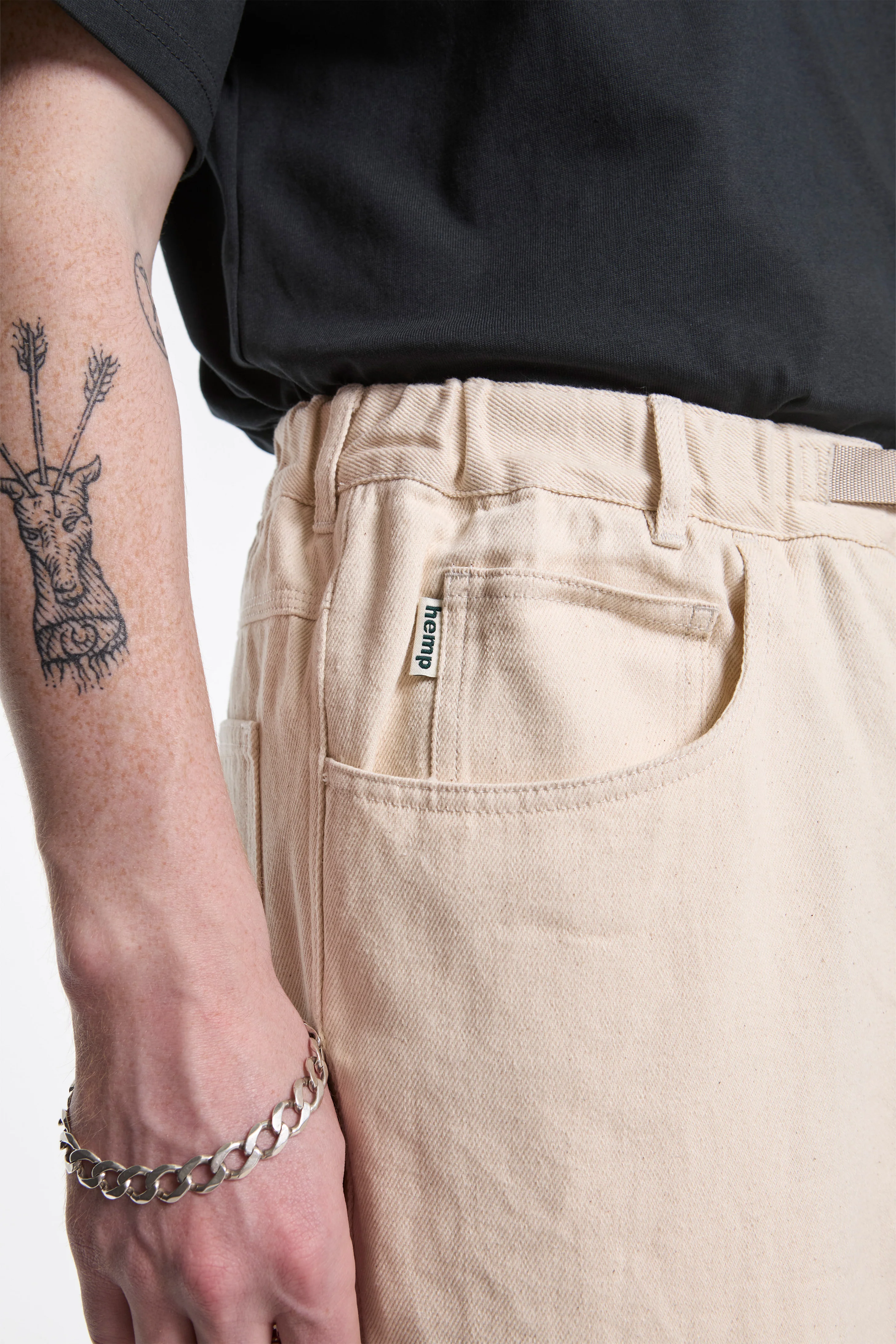 Hemp Denim Pant Natural - Image 4