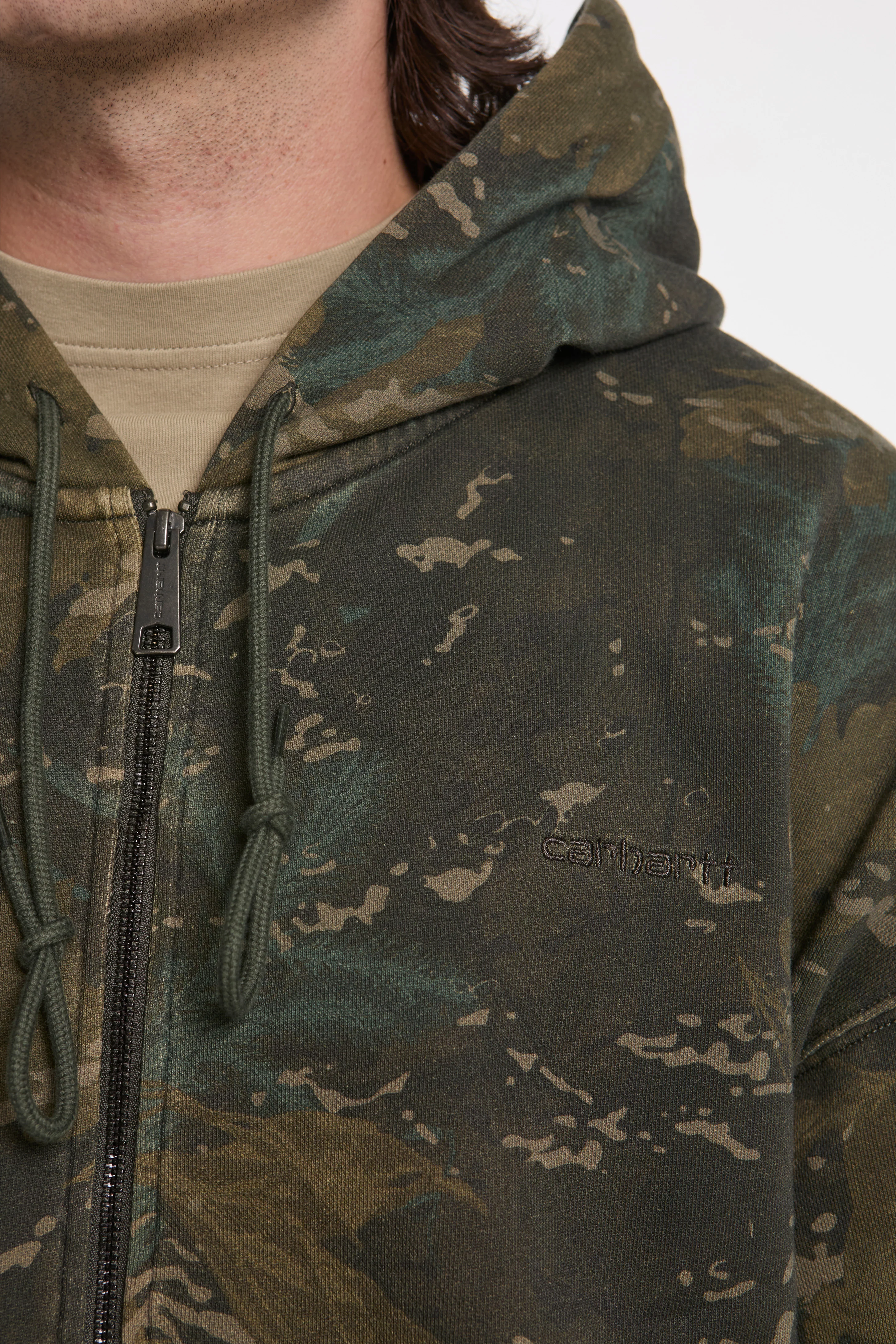 Hooded Benton Sweat Jacket Camo Combi - Image 3