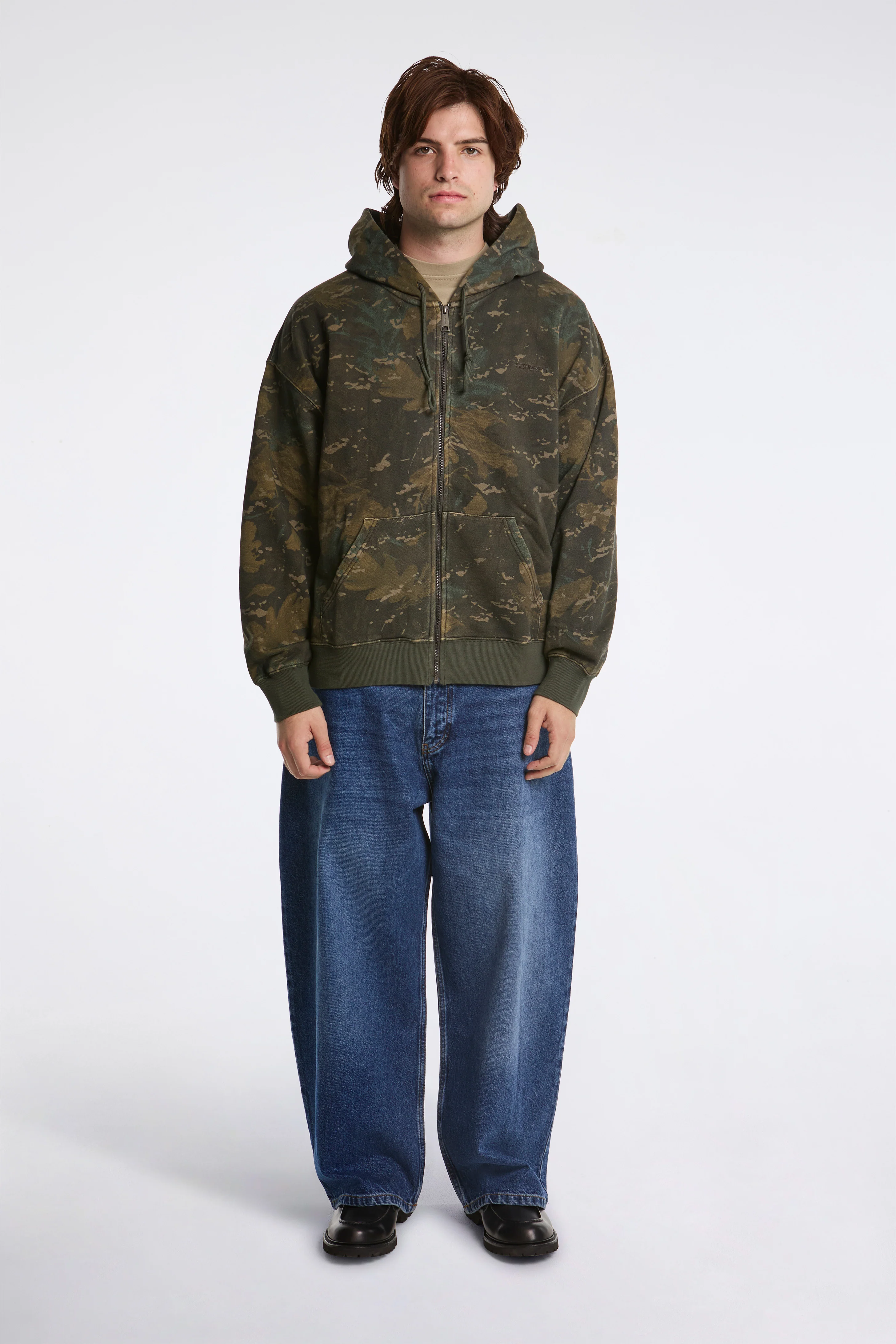Hooded Benton Sweat Jacket Camo Combi - Image 5