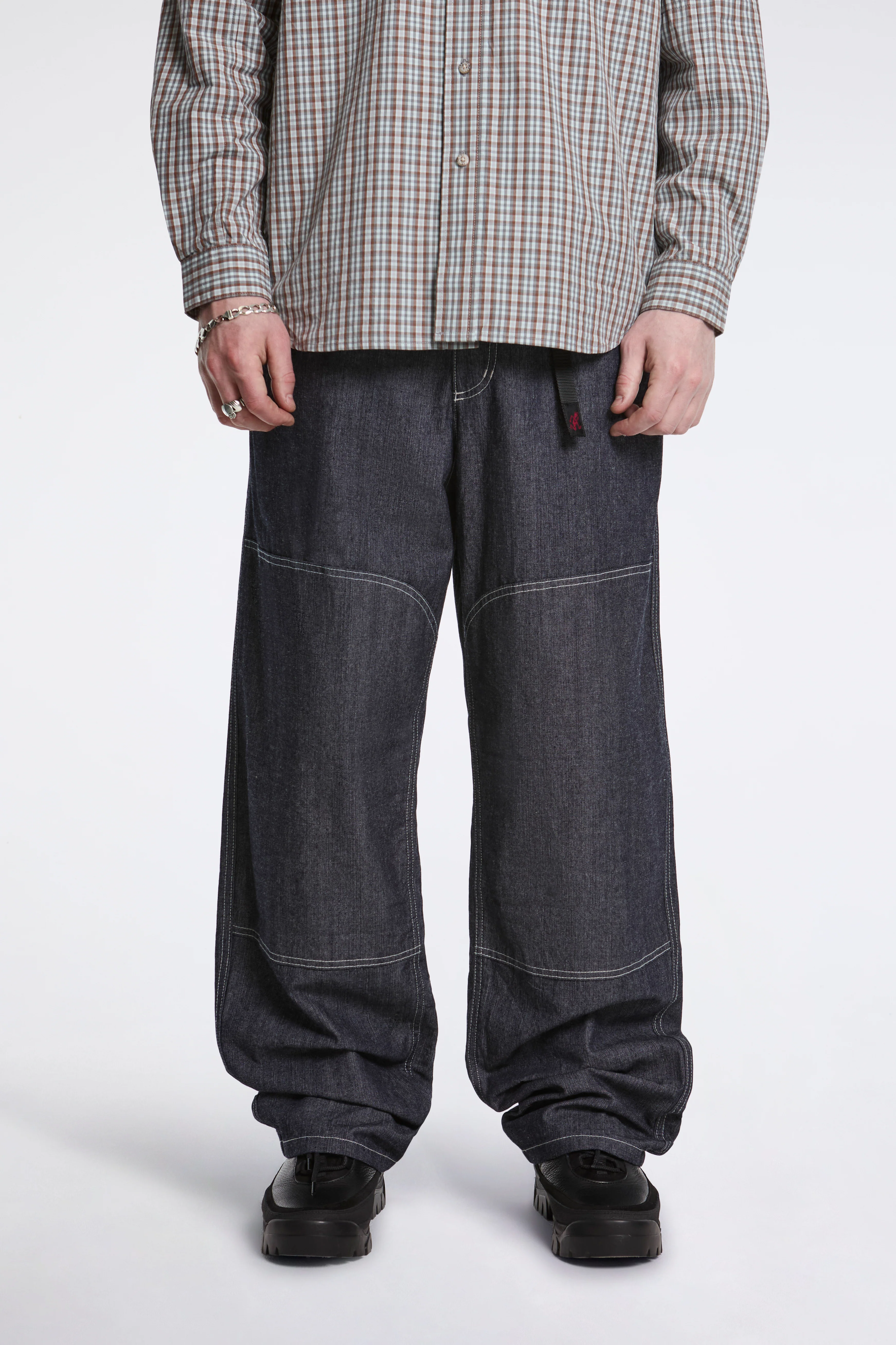 Japanese Chambray Double Knee Navy - Image 2