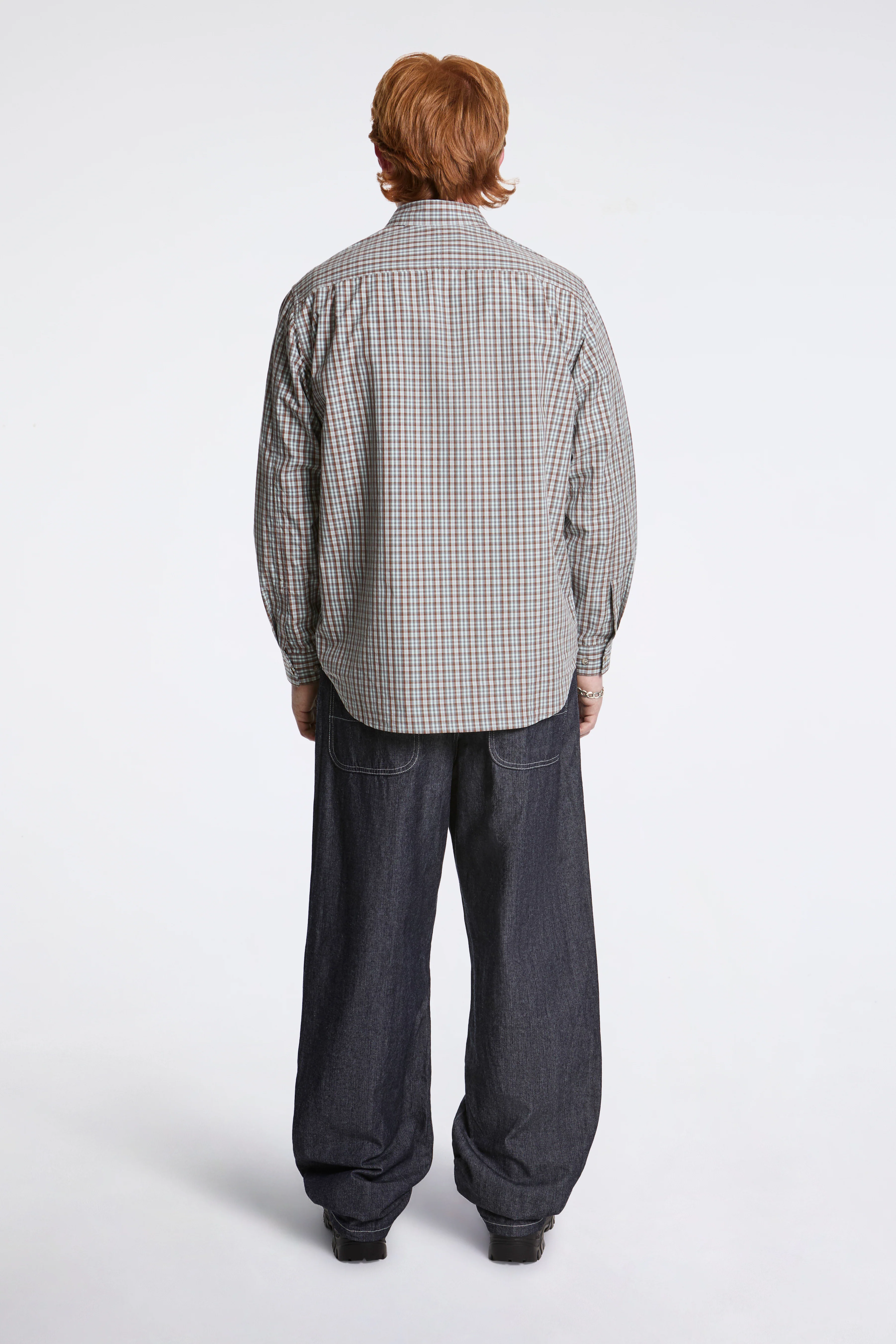 Japanese Chambray Double Knee Navy - Image 6