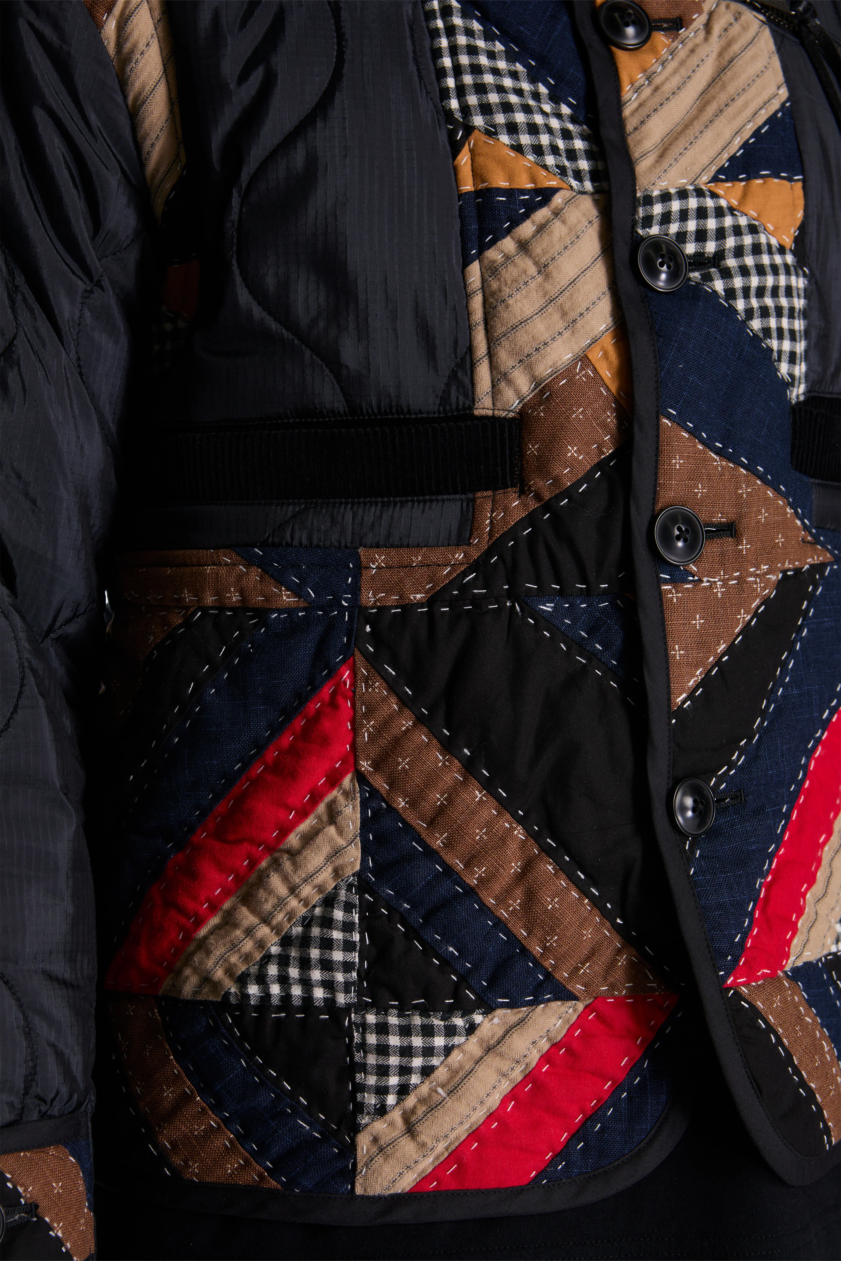Quilt Jacket Navy - Image 3