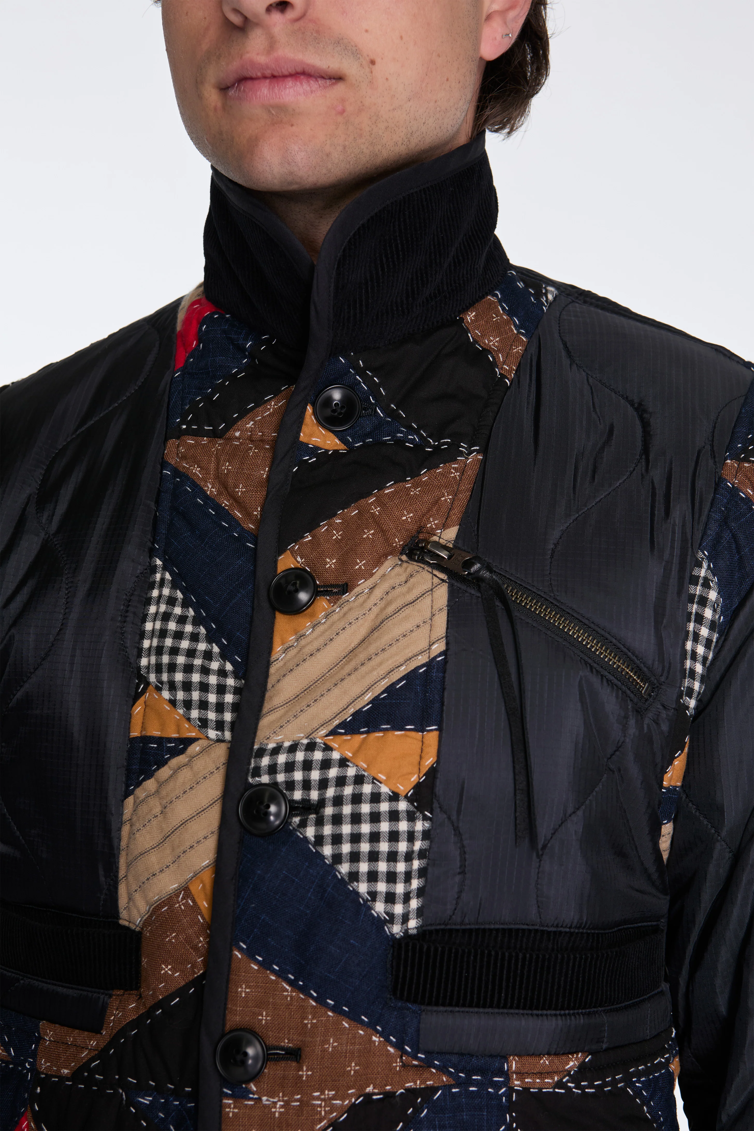 Quilt Jacket Navy - Image 4