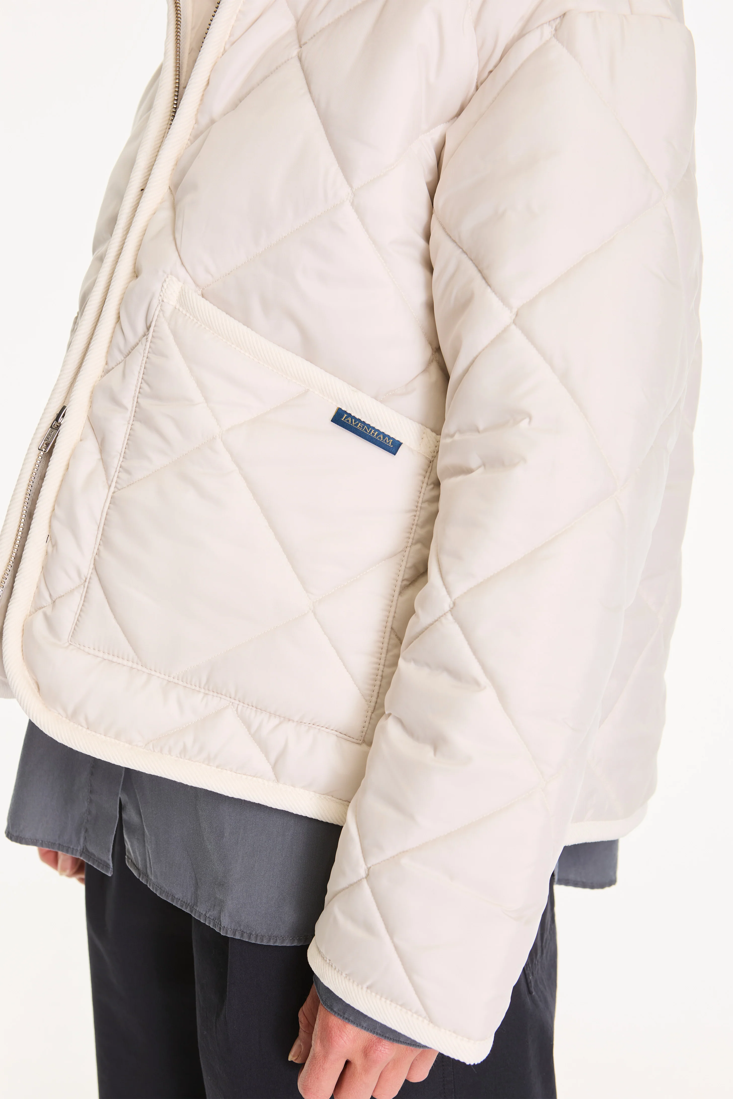 Big Quilt Zipped Craydon Womens Moonbeam/Silver - Image 5