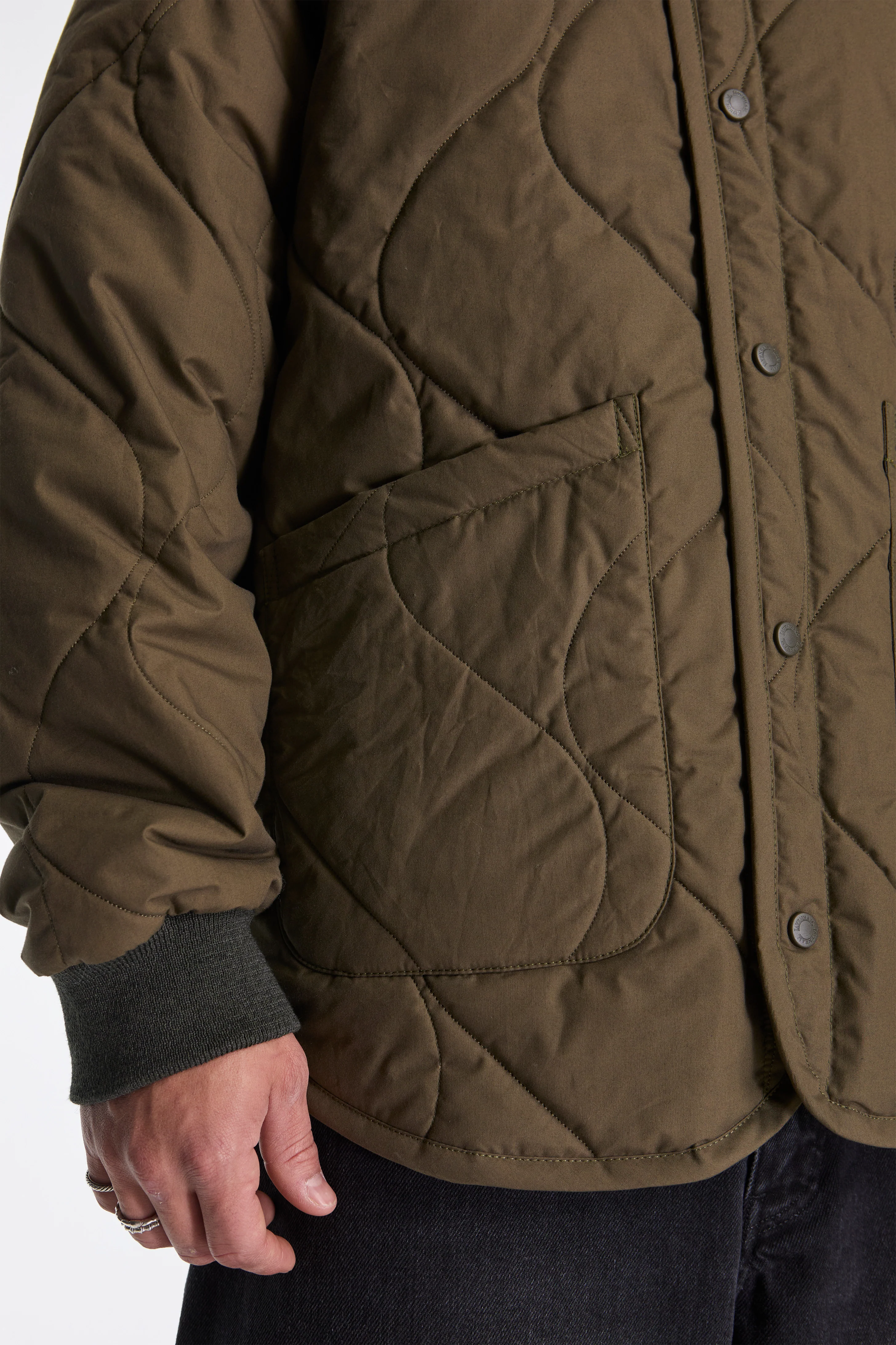 Cotton Quilt Liner Jacket Khaki/Brown - Image 3