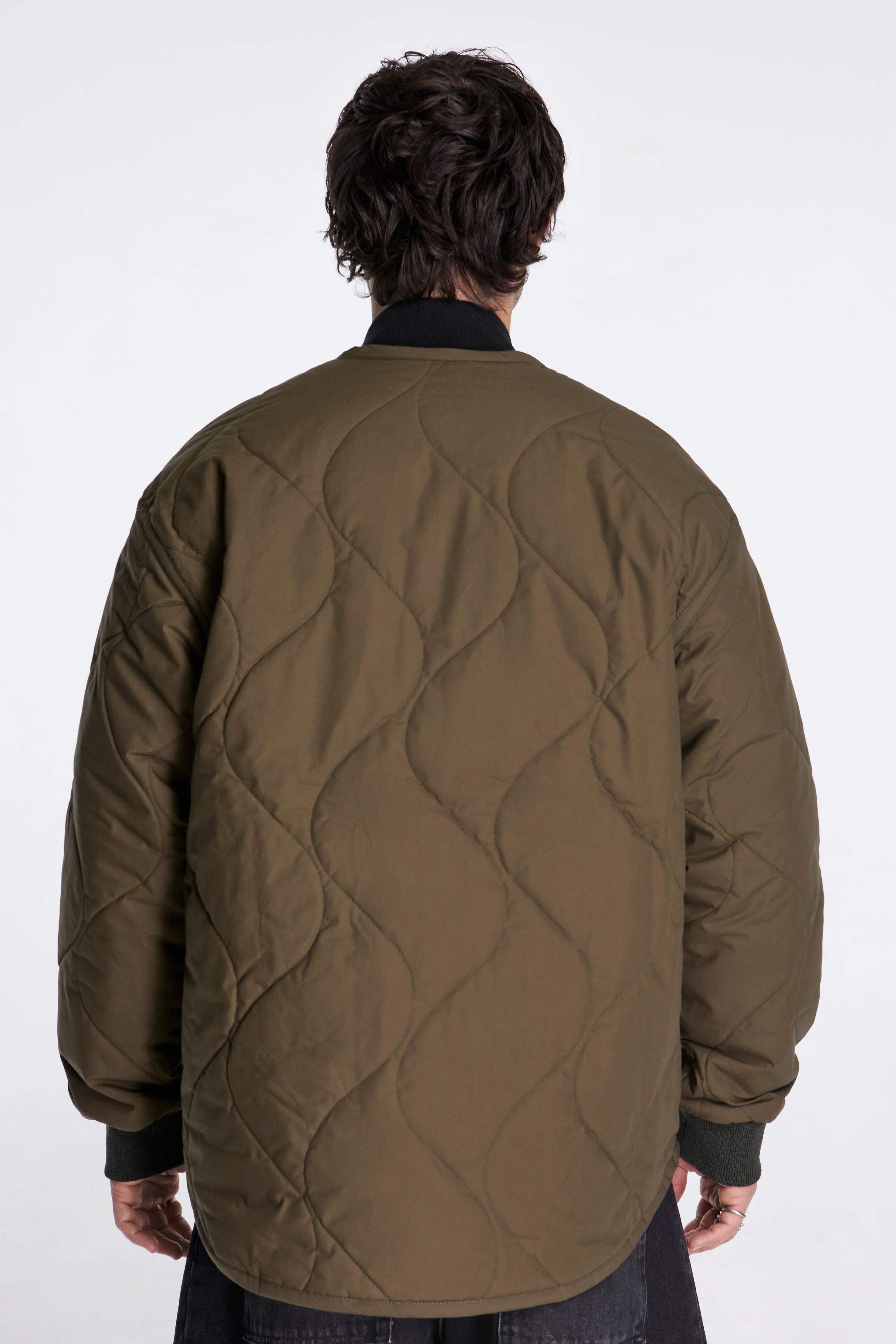 Cotton Quilt Liner Jacket Khaki/Brown - Image 4
