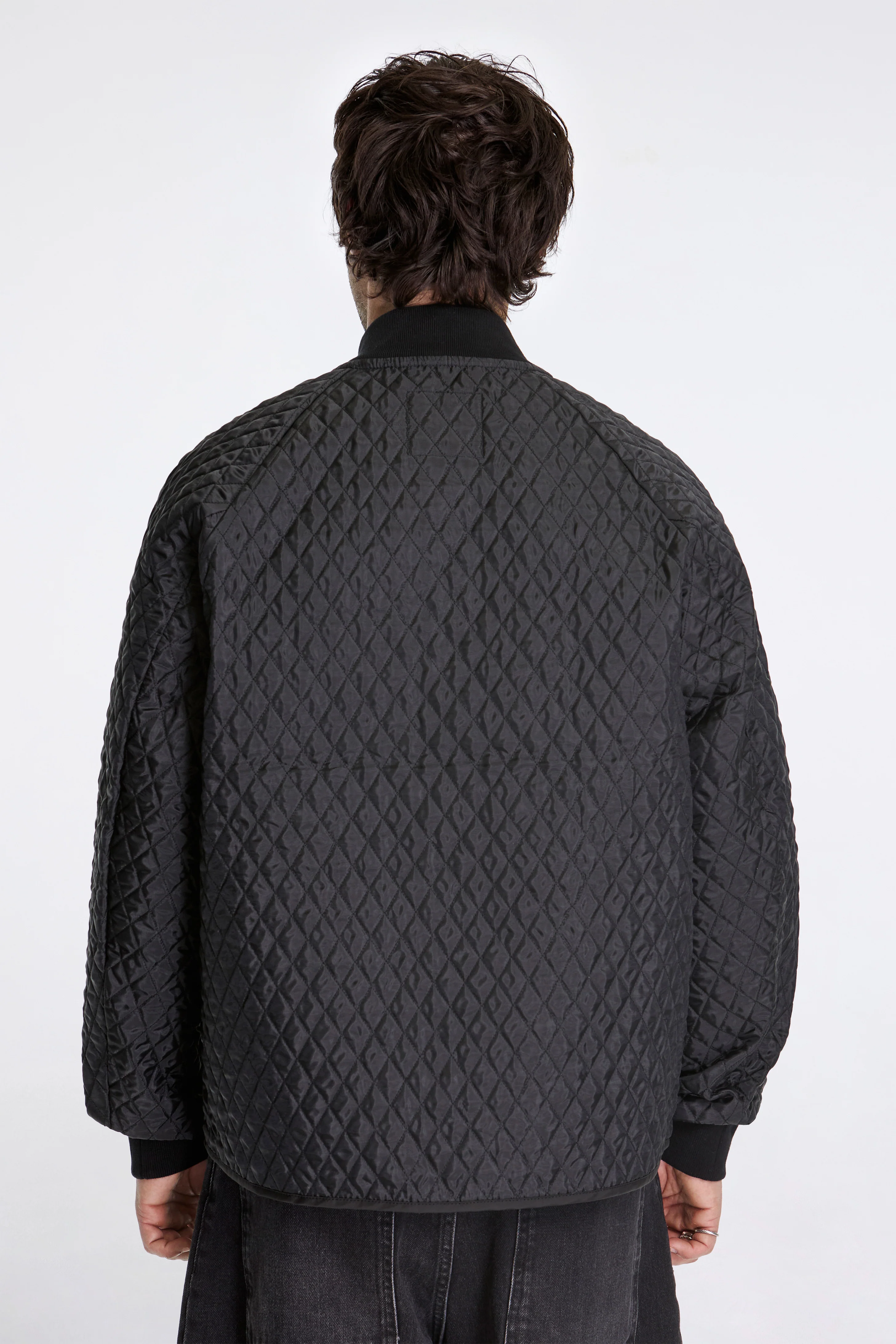 Lightweight Zipped Bomber Jacket Black - Image 2