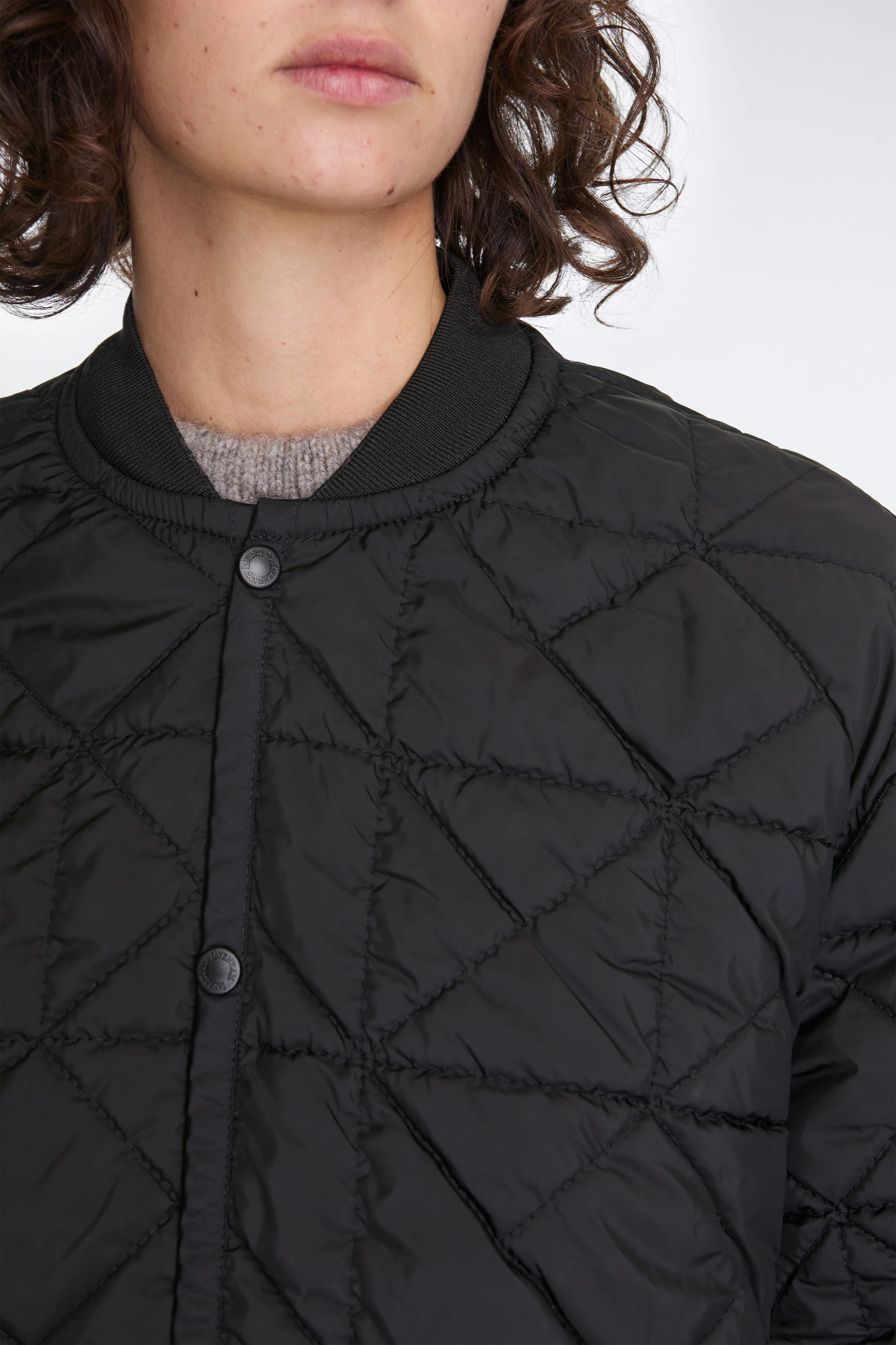 Washed Bomber Jacket Womens Sable/Black - Image 3