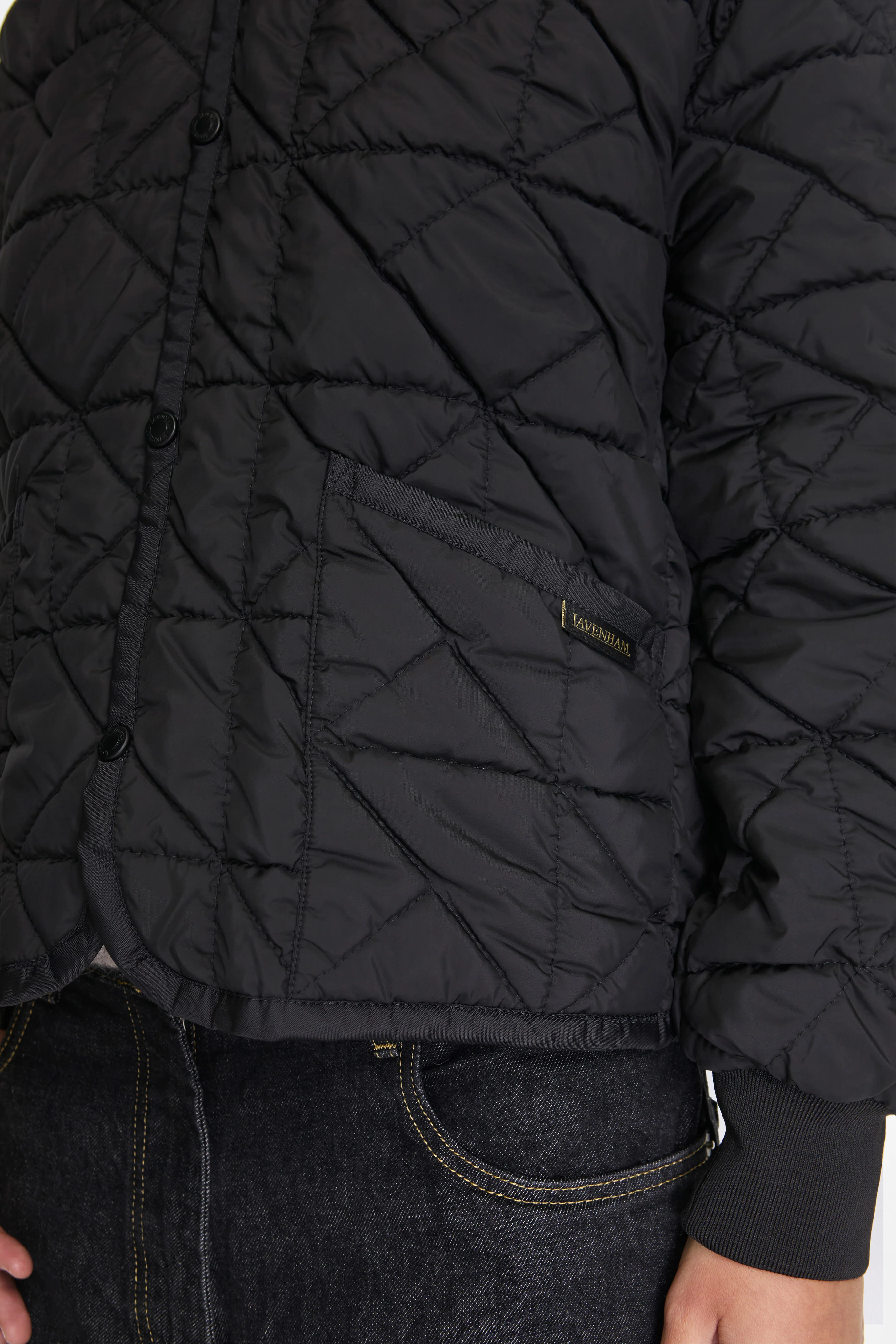 Washed Bomber Jacket Womens Sable/Black - Image 4
