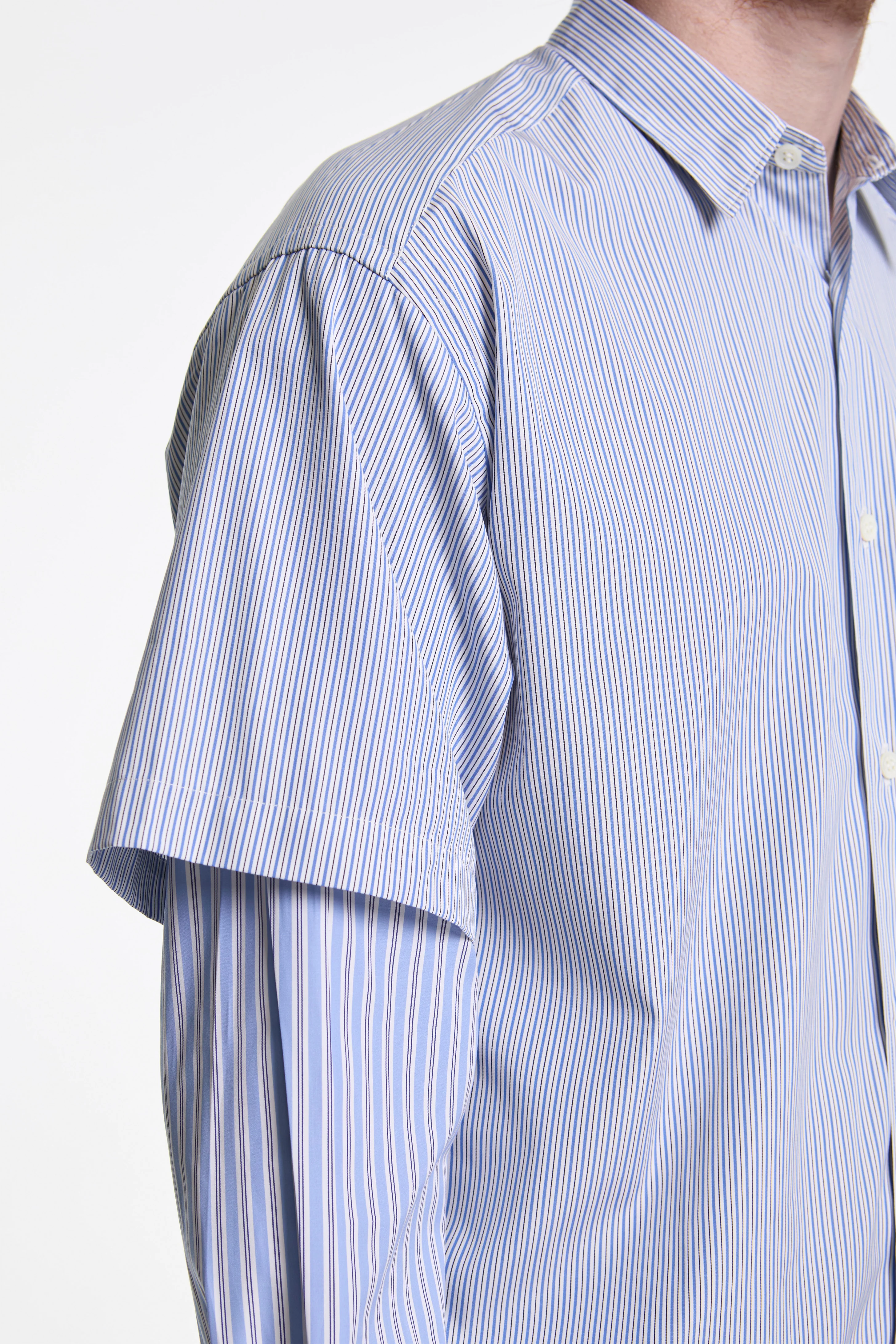 Layered Longsleeve Shirt Blue - Image 4