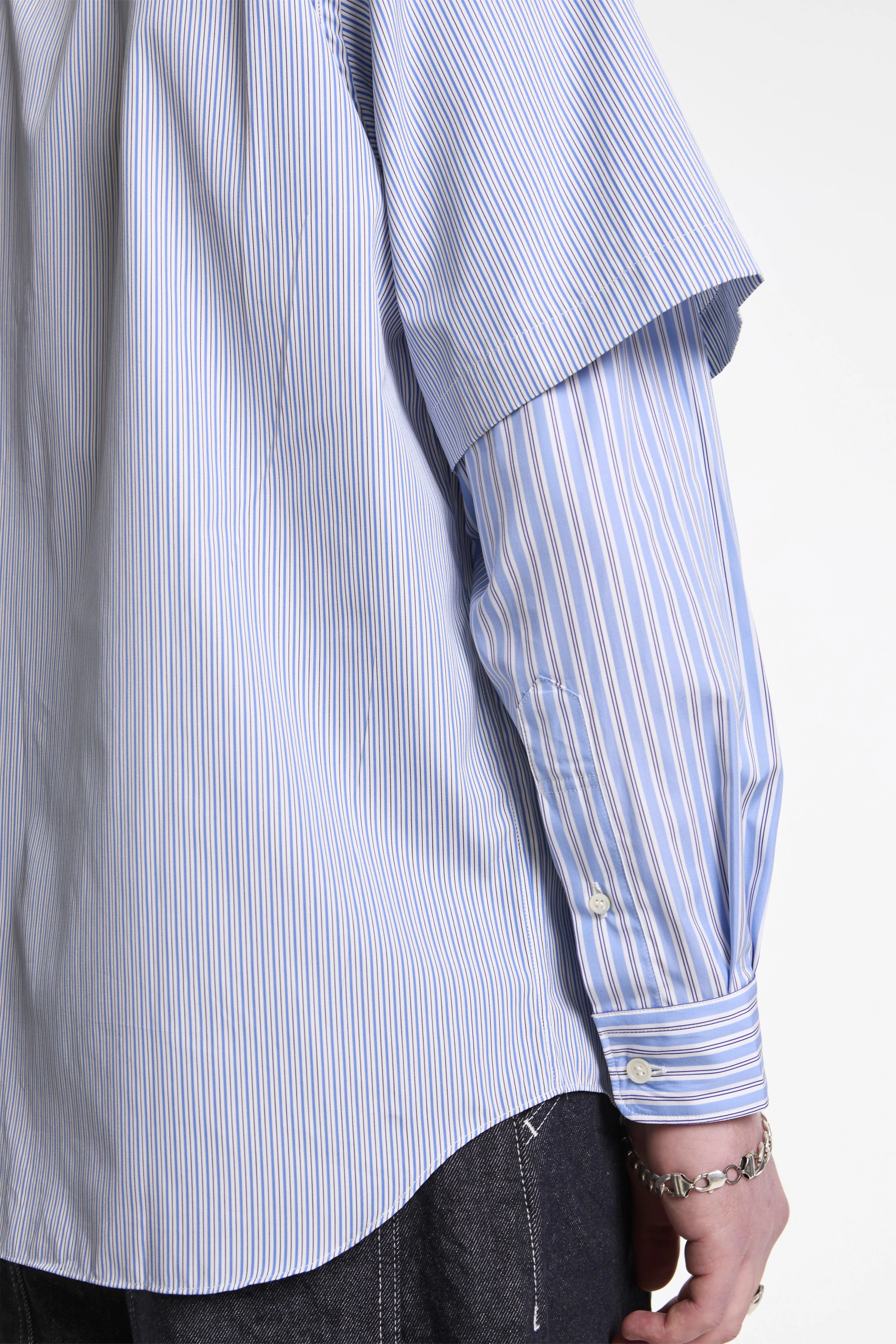 Layered Longsleeve Shirt Blue - Image 5