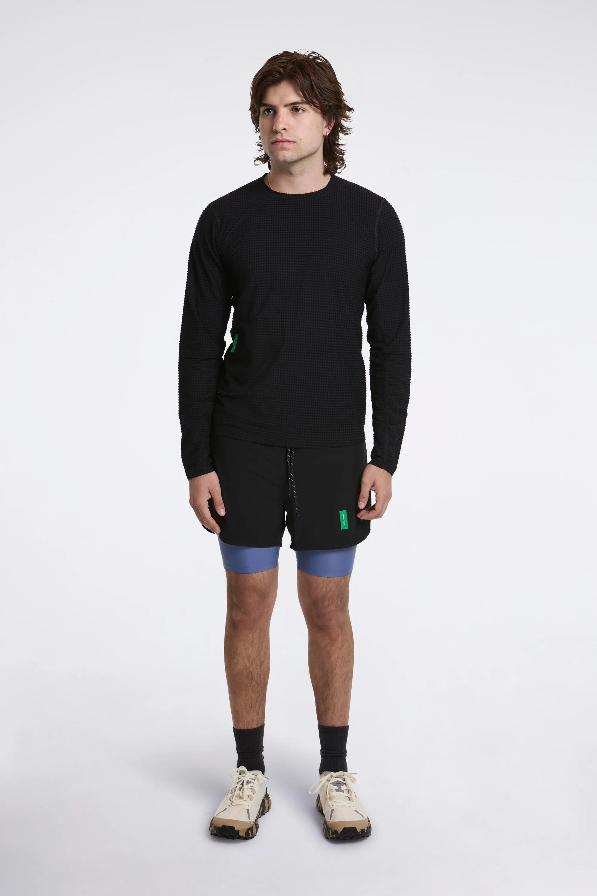 Layered Training Shorts Black/Race Blue - Image 2