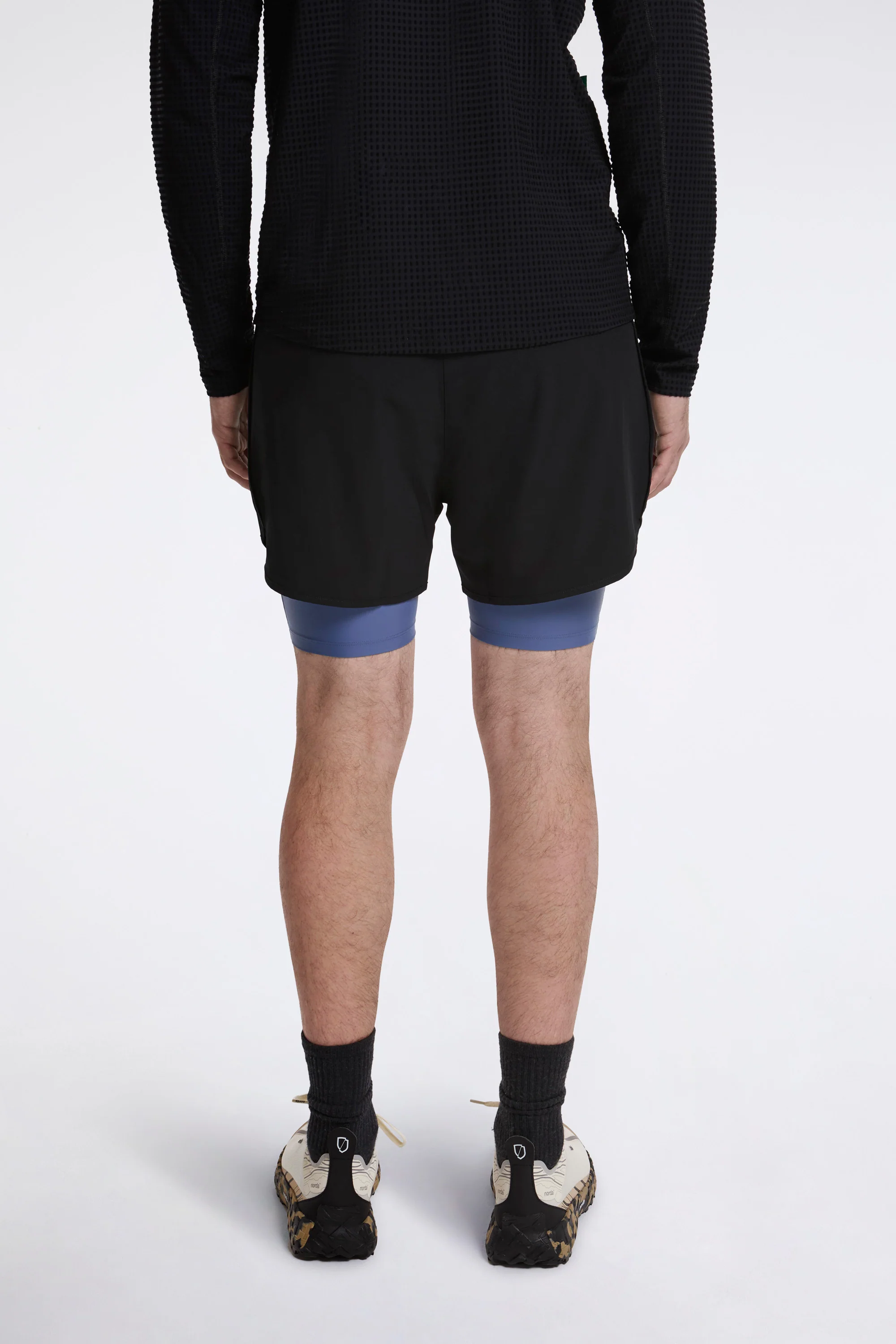 Layered Training Shorts Black/Race Blue - Image 3