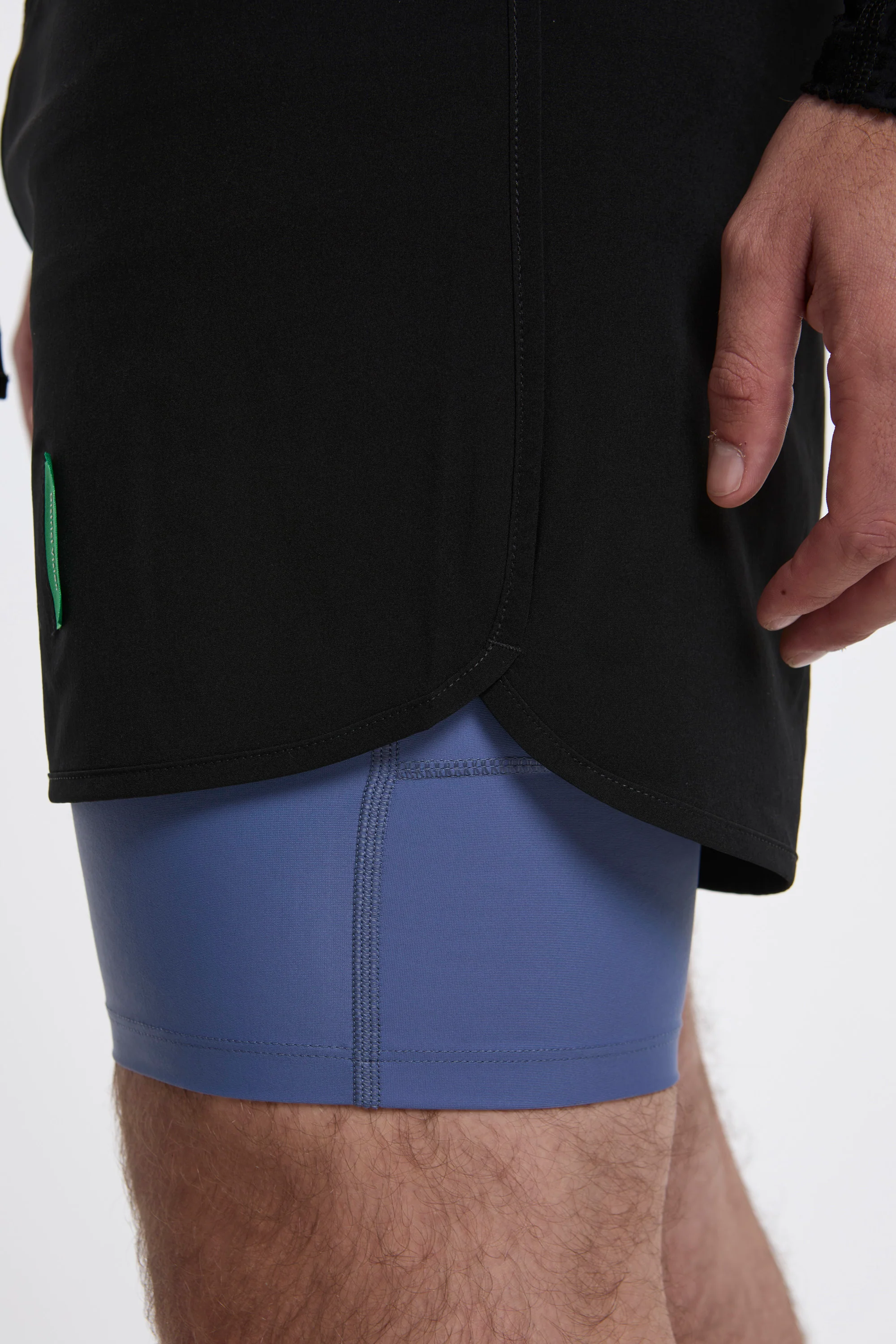 Layered Training Shorts Black/Race Blue - Image 5