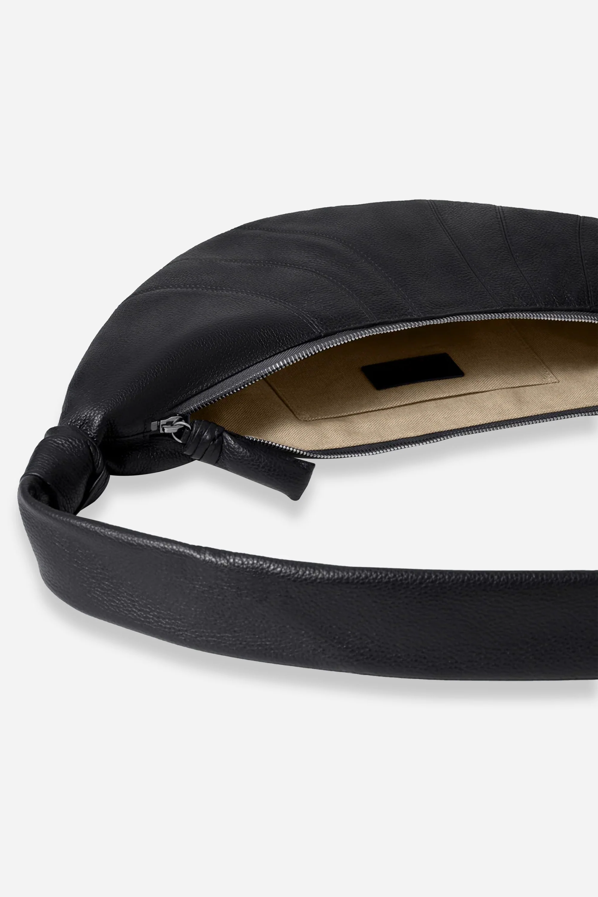 Medium Croissant Bag Black Grain - Image 3