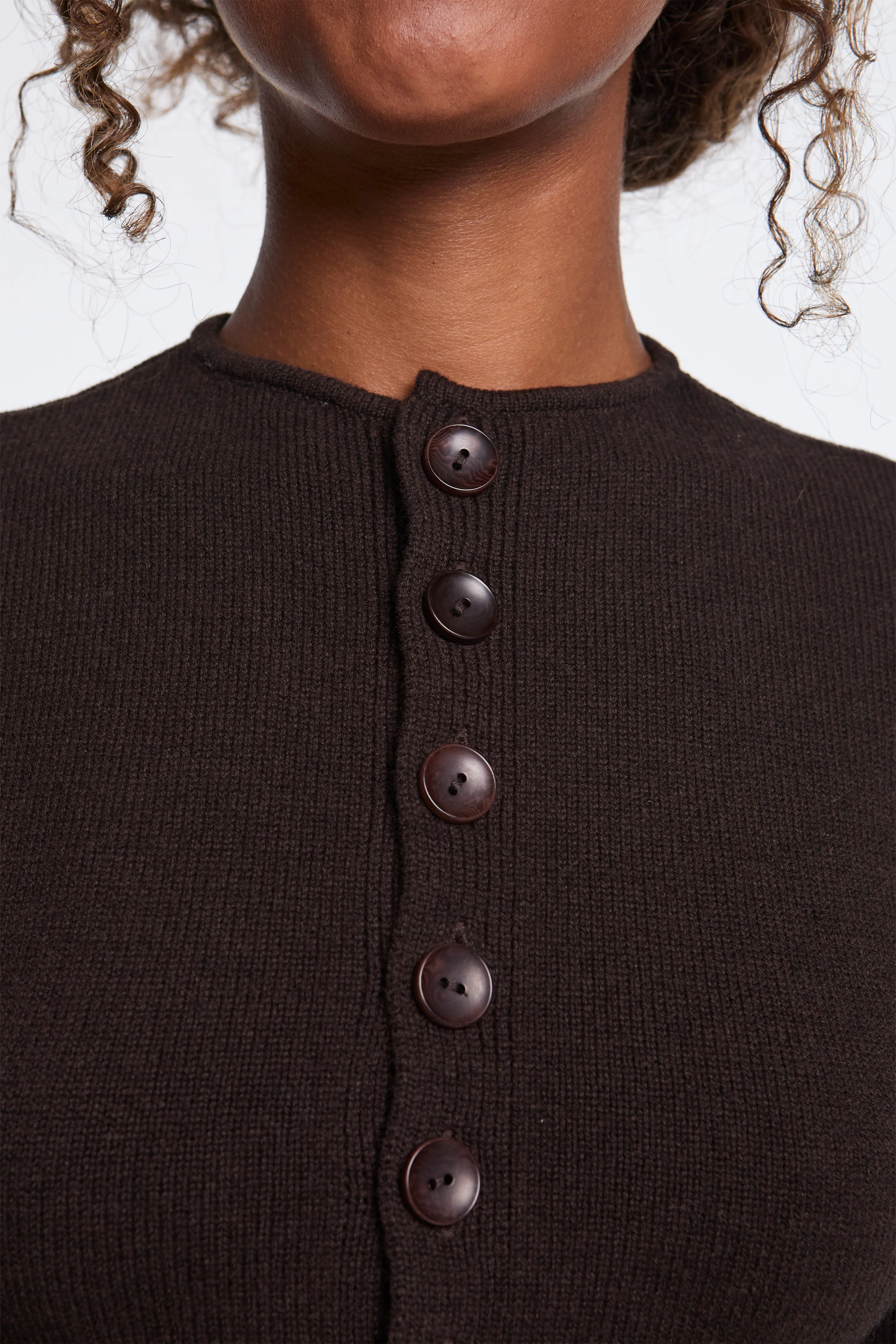 Reversible Buttoned Sweater Ebony - Image 3
