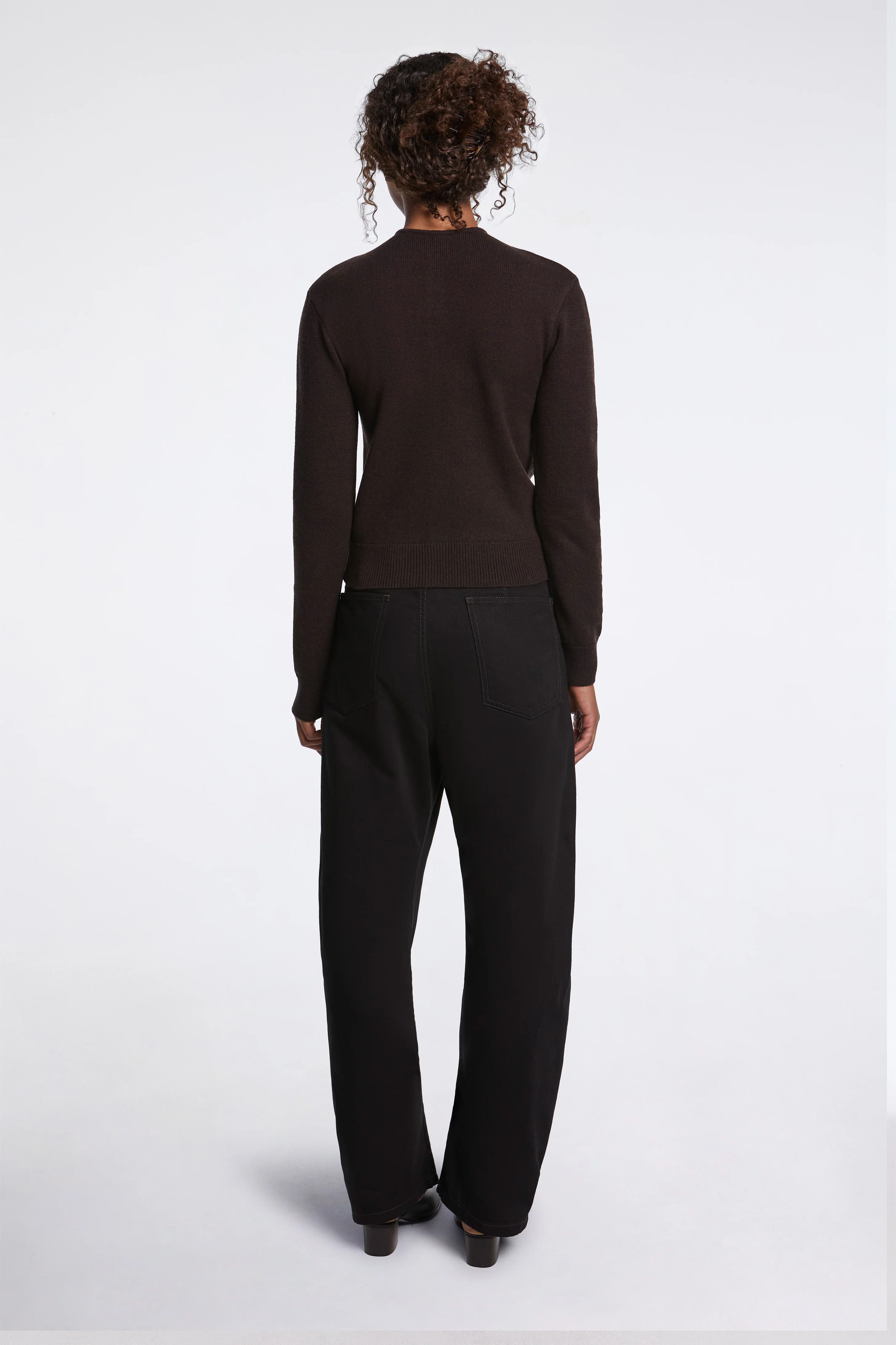 Reversible Buttoned Sweater Ebony - Image 5