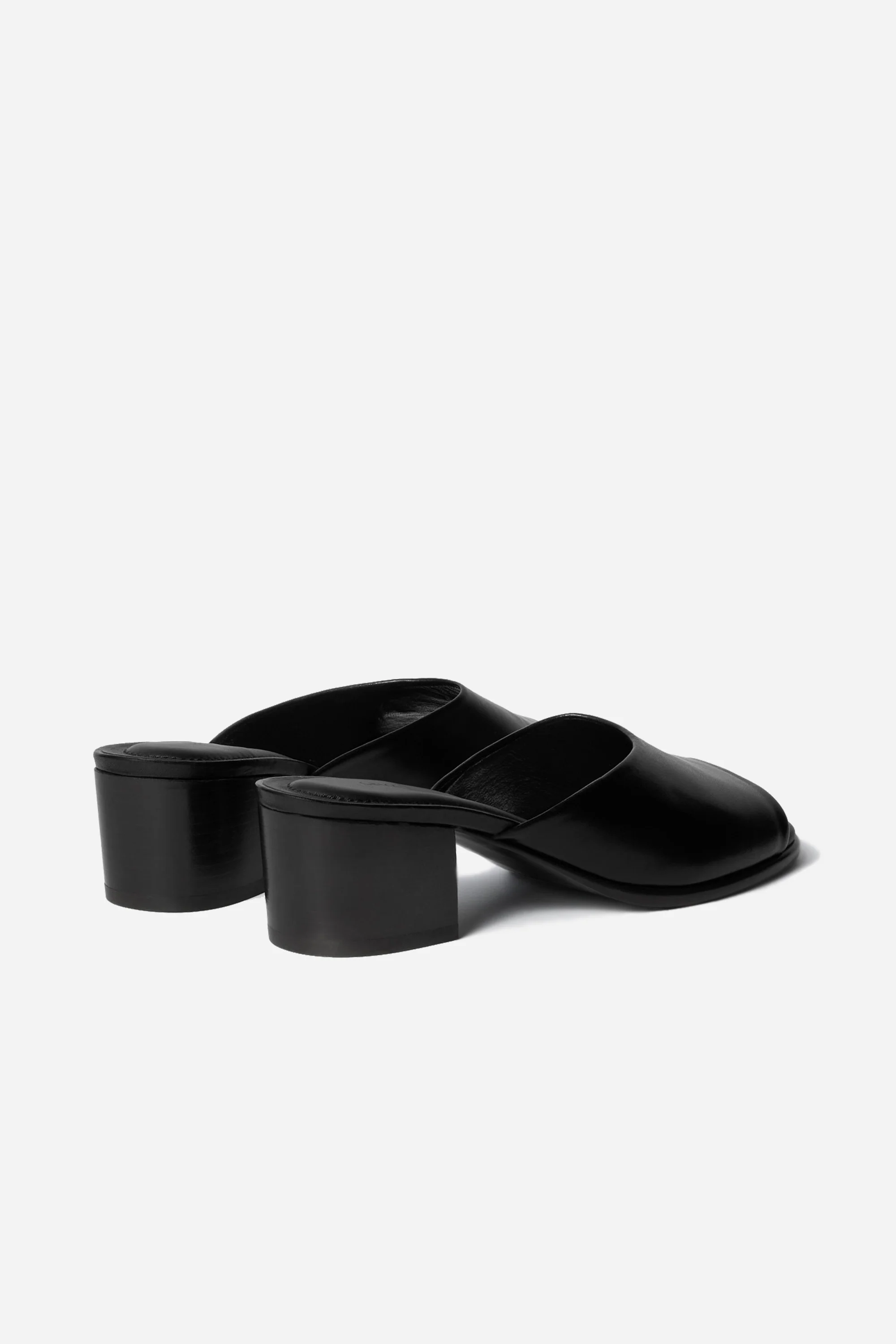 Square Heeled Mules 55 Black - Image 3