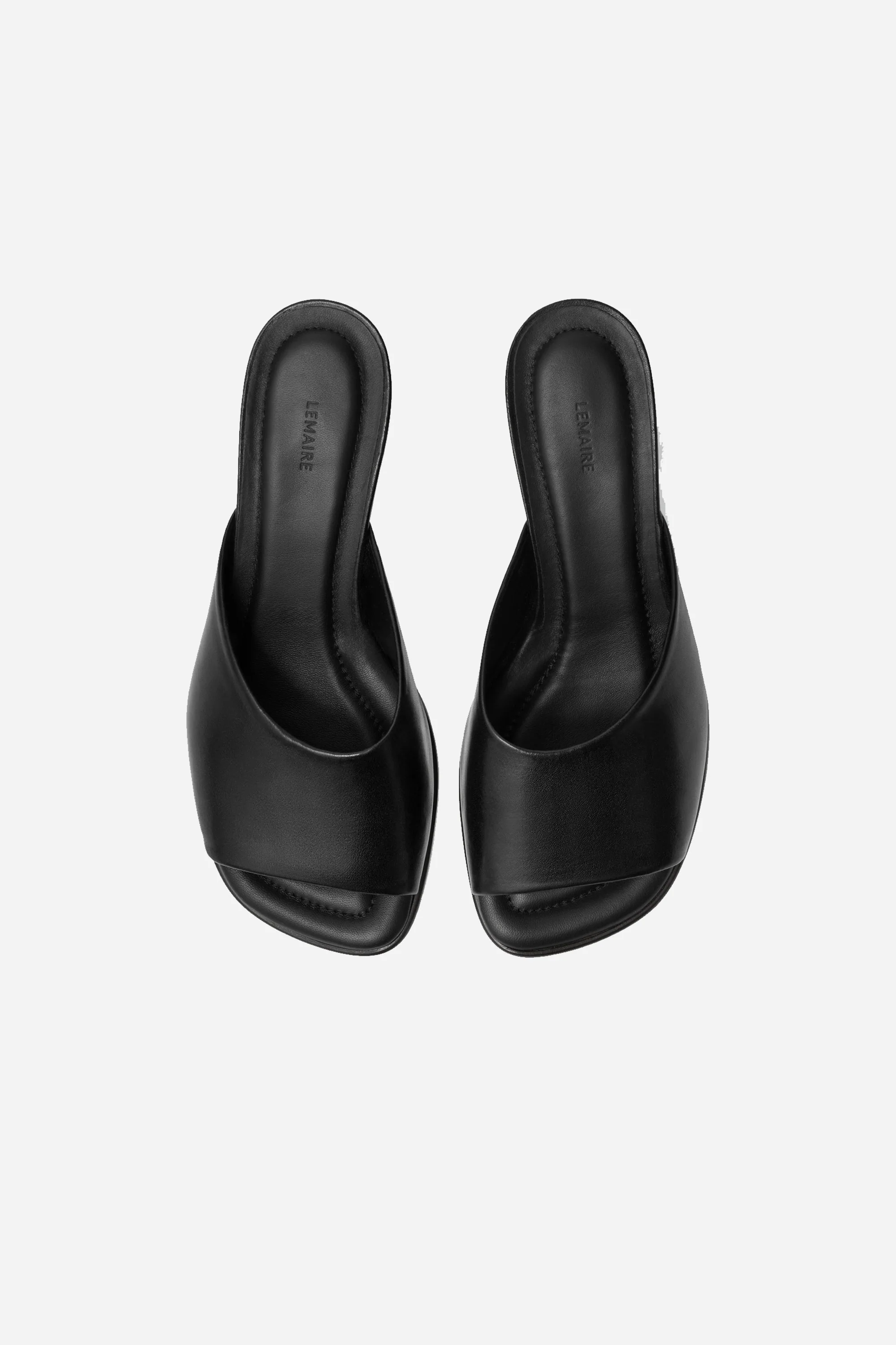 Square Heeled Mules 55 Black - Image 4