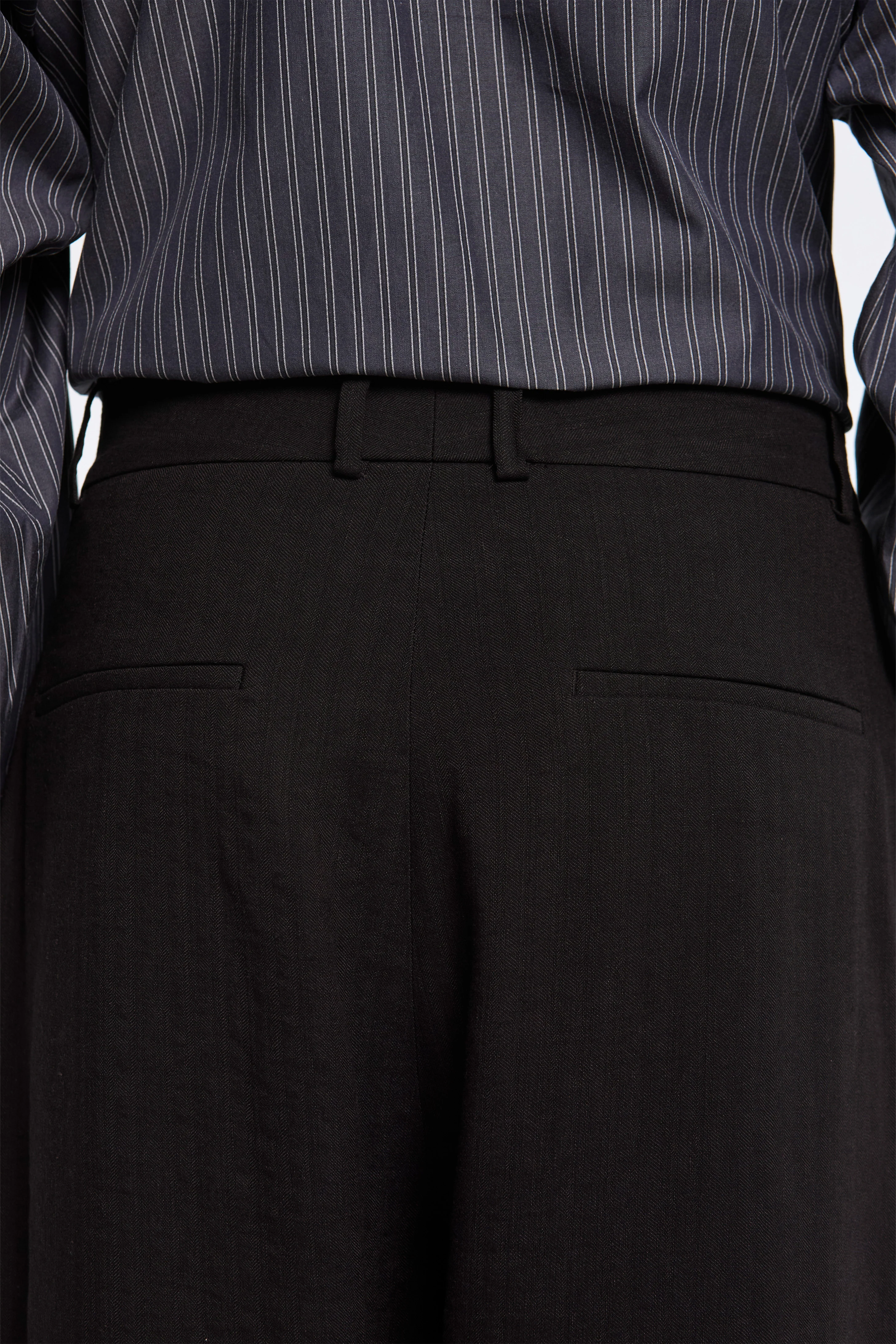 Line Broken Herringbone Pant Espresso - Image 3