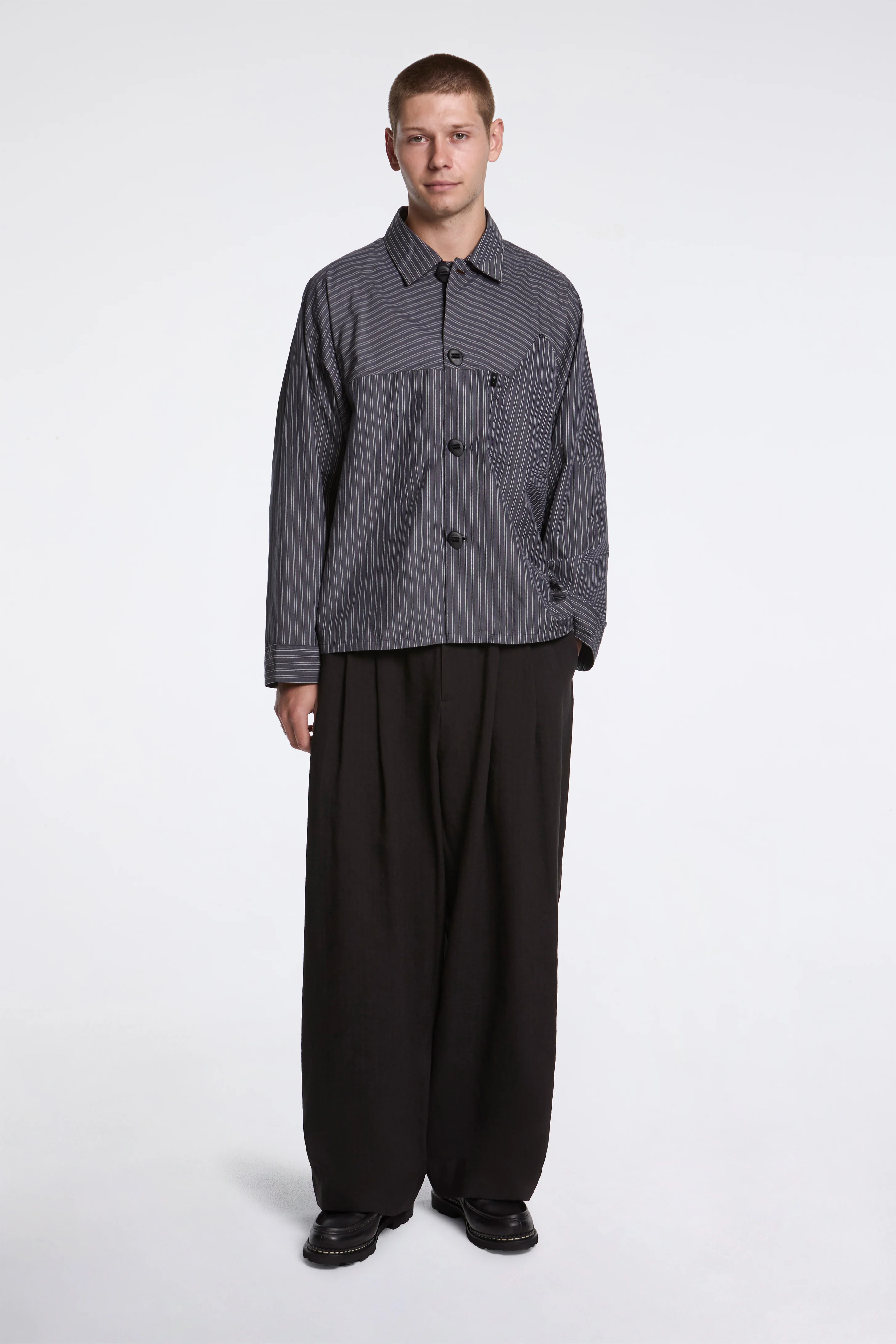 Line Broken Herringbone Pant Espresso - Image 4
