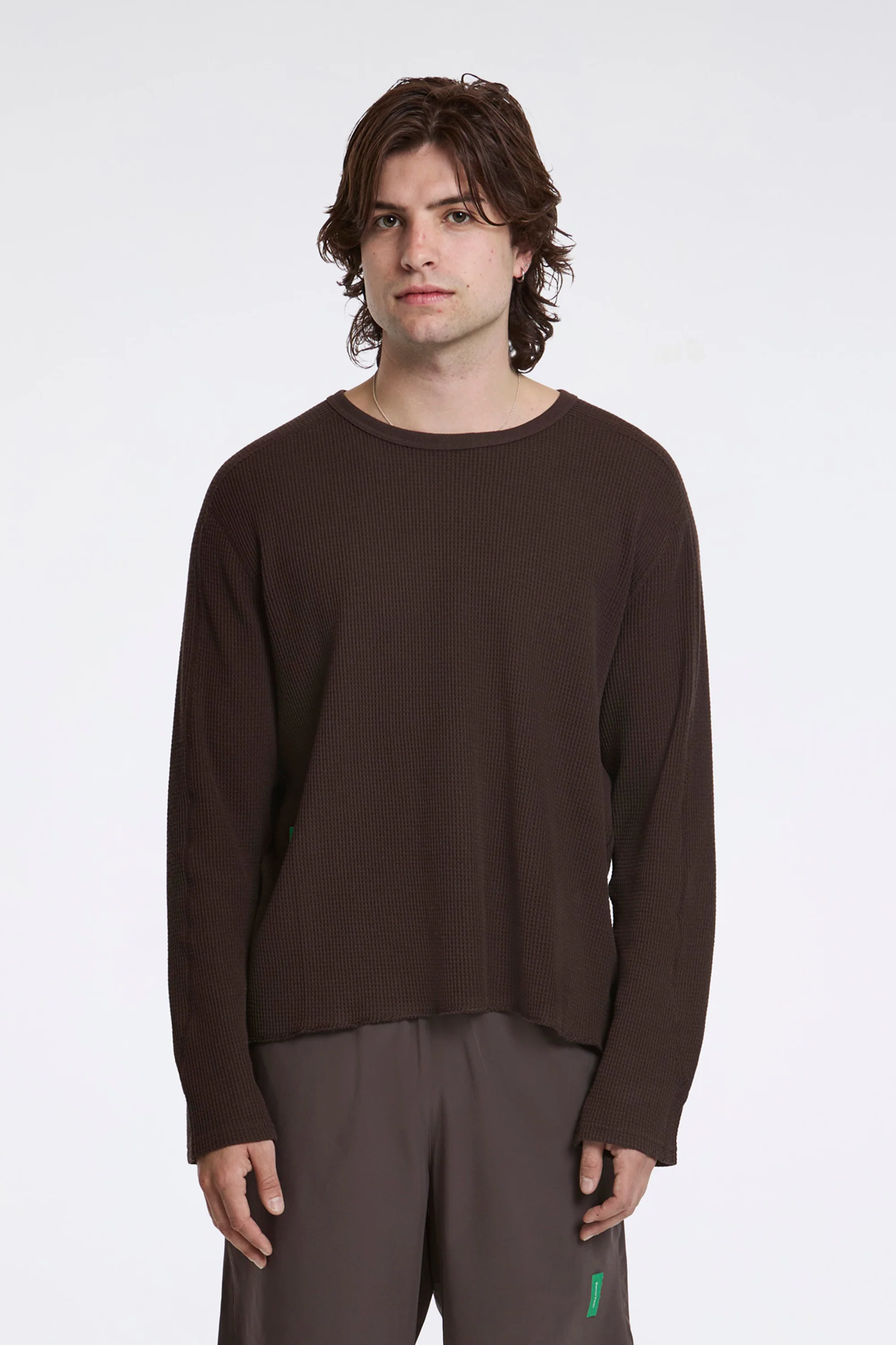 Long Sleeve Waffle Tee Umber - Image 2